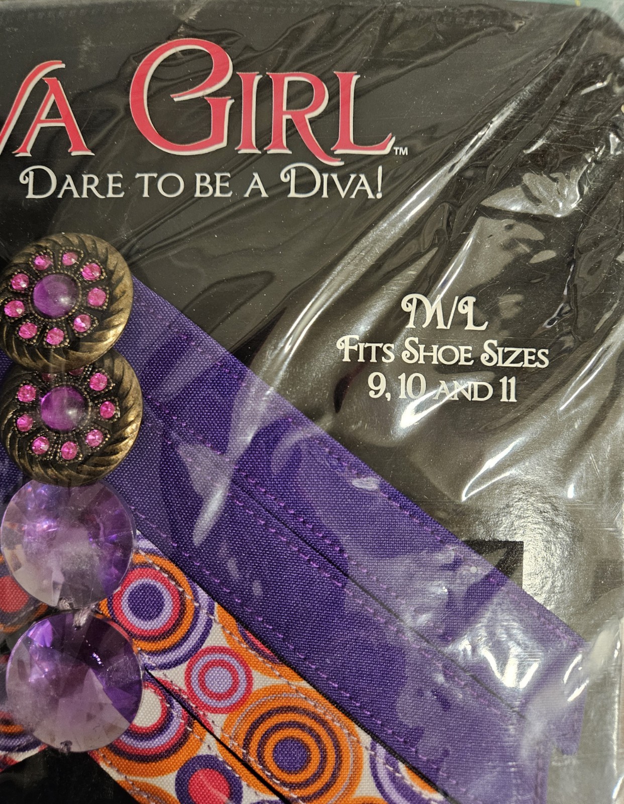 DIVA GIRL M/L – (FITS SHOE SIZES 9,10 & 11) -SANDAL STRAPS, All 4 Sets, $10