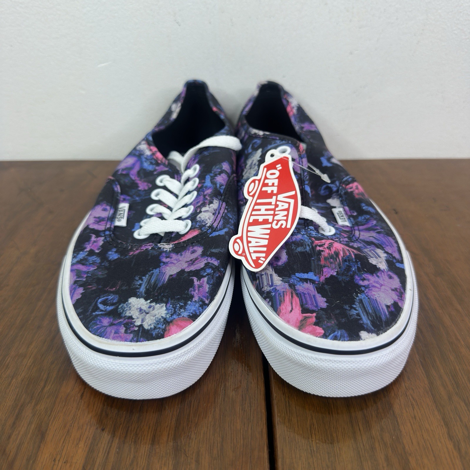 Vans Authentic Warped Floral Black canvas sneaker shoes Men’s 8.5 Women’s 10 NEW