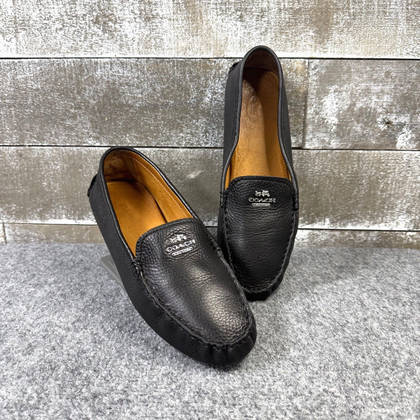 Coach ( Black ) New York Nancy Designer Leather Loafer Womens 9B