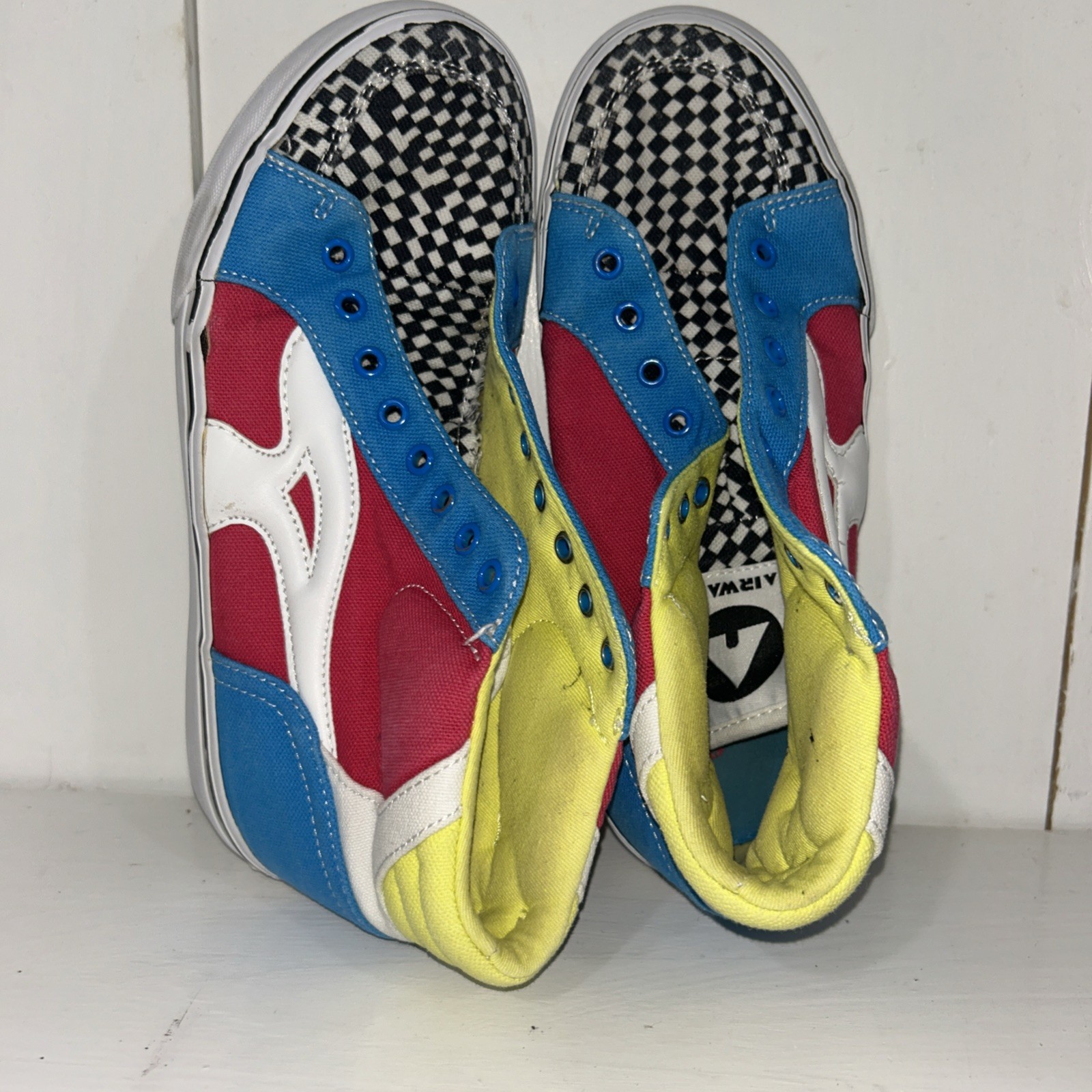 Airwalk Aurora Hi Top Sneaker Shoes Women’s 7 M Multicolor Checkered Skater