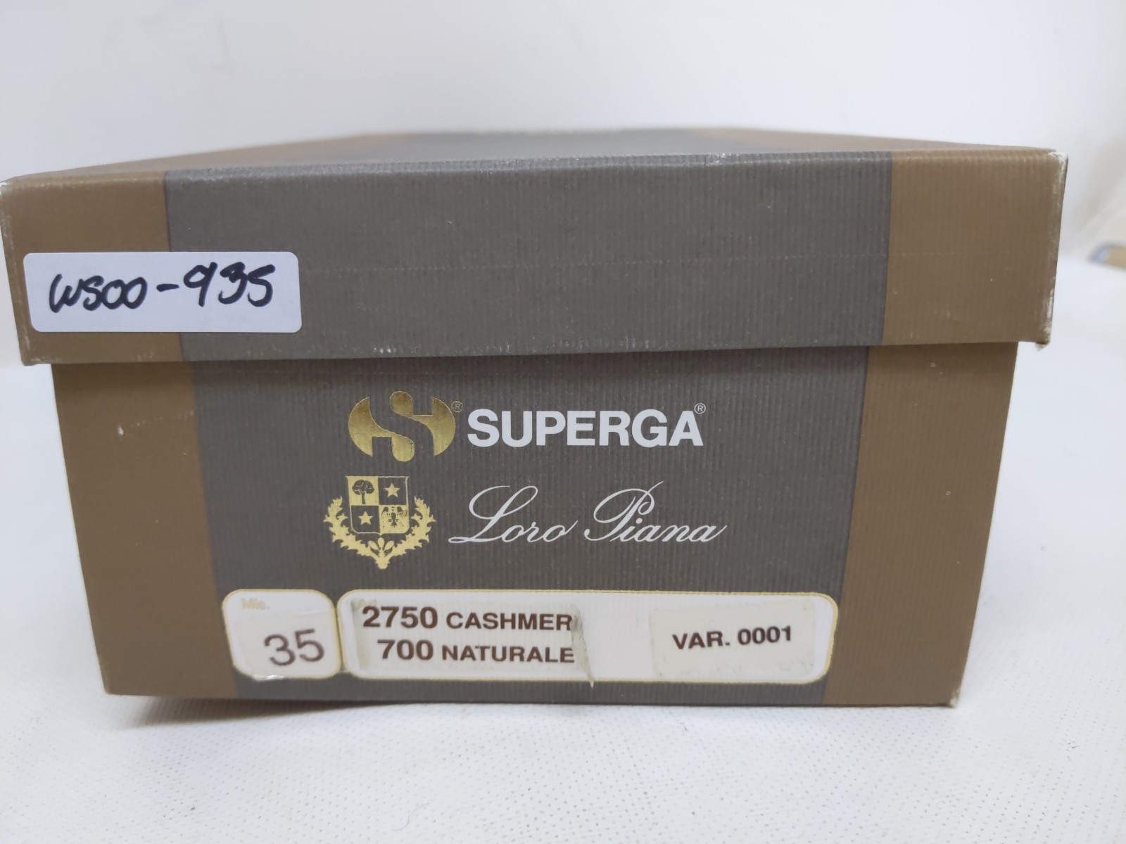 NIB SUPERGA x LORO PIANA 35 5 Sneakers 100% Cashmere Natural RaRe Shoes Flats