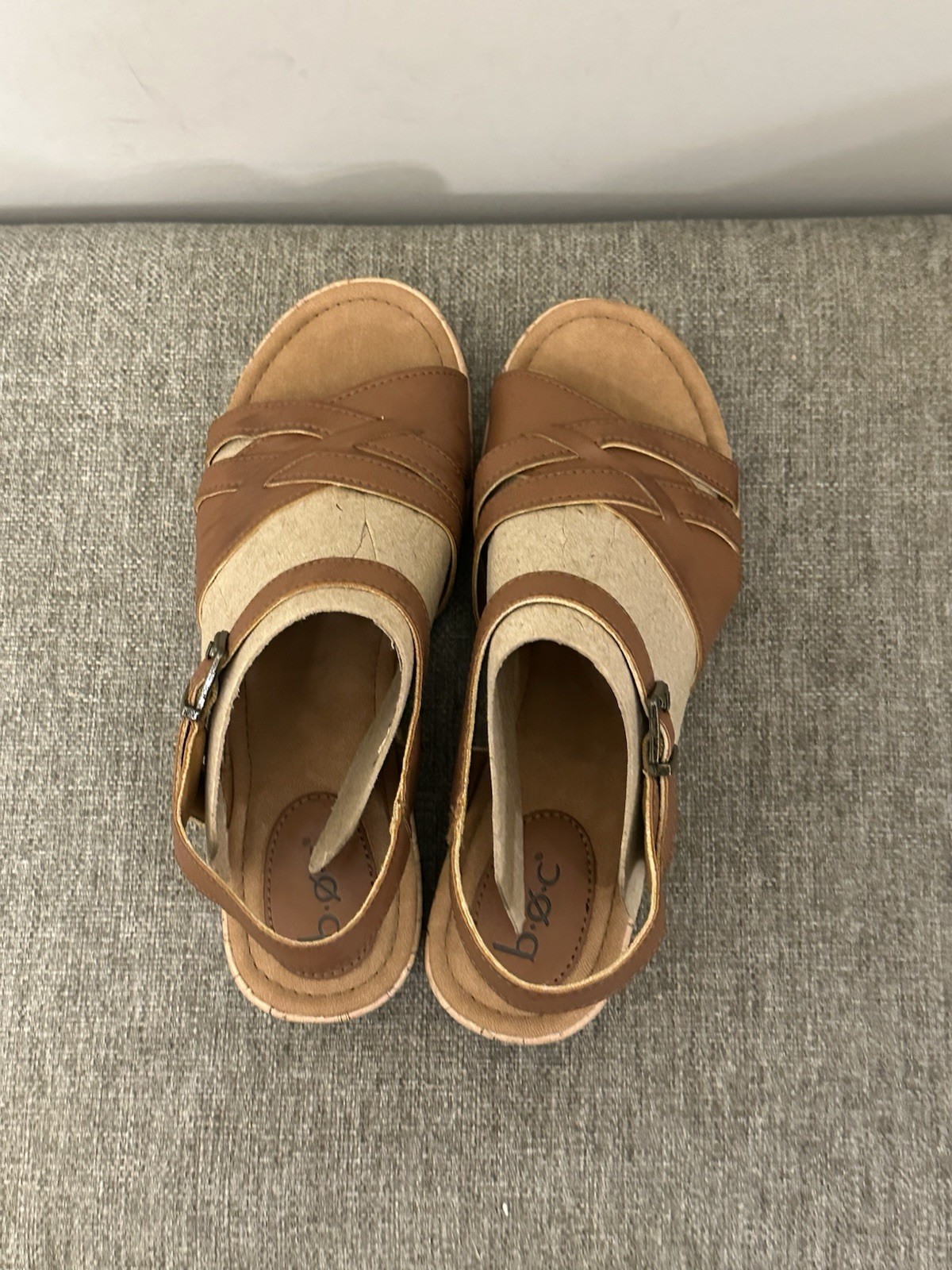 B.O.C. Goldie cork platform wedge sandals Size 8