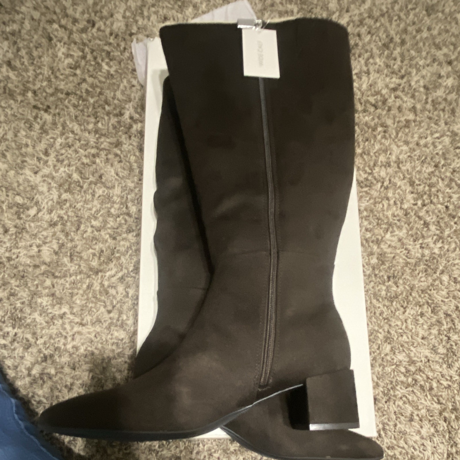 Bandolino Addyson2WC Women’s Knee High Wide Calf Brown Zip Boots 8M