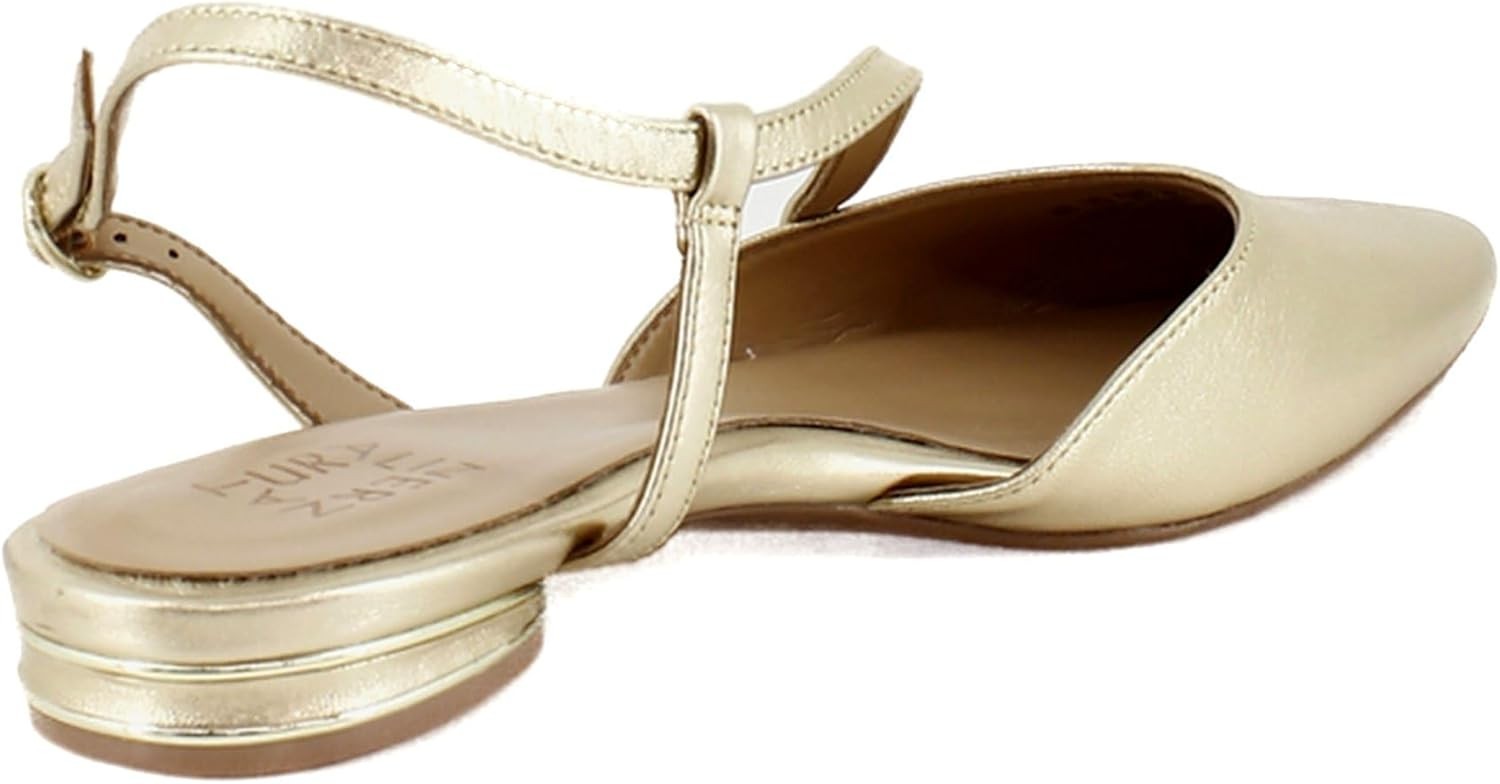 NIB Naturalizer Womens Hawaii Pointed Toe Slingback Flats Dark Gold Metallic 5M