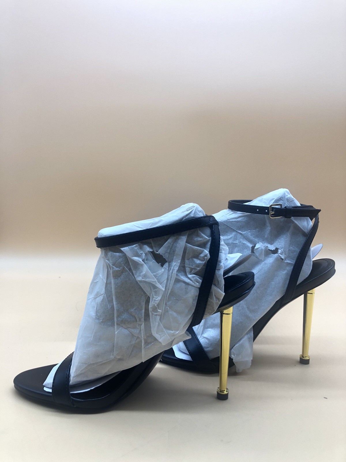 Nine West Reina Heeled Sandals Size 8.5M Black Open Toe New in Box *
