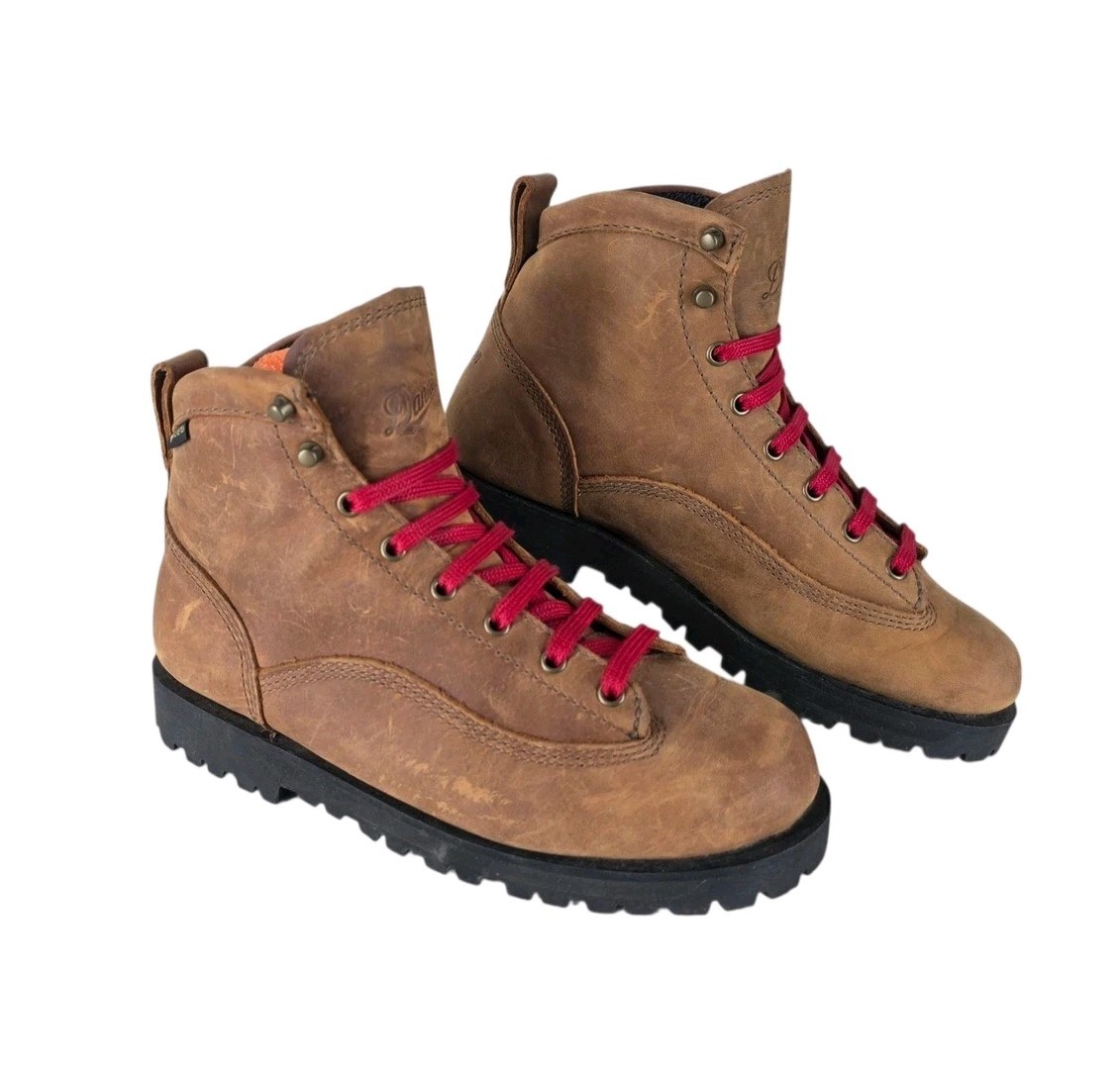 Danner GTX Gore-Tex Hiking Boots Womens 6 M Cedar Grove Bone Brown Leather 38213