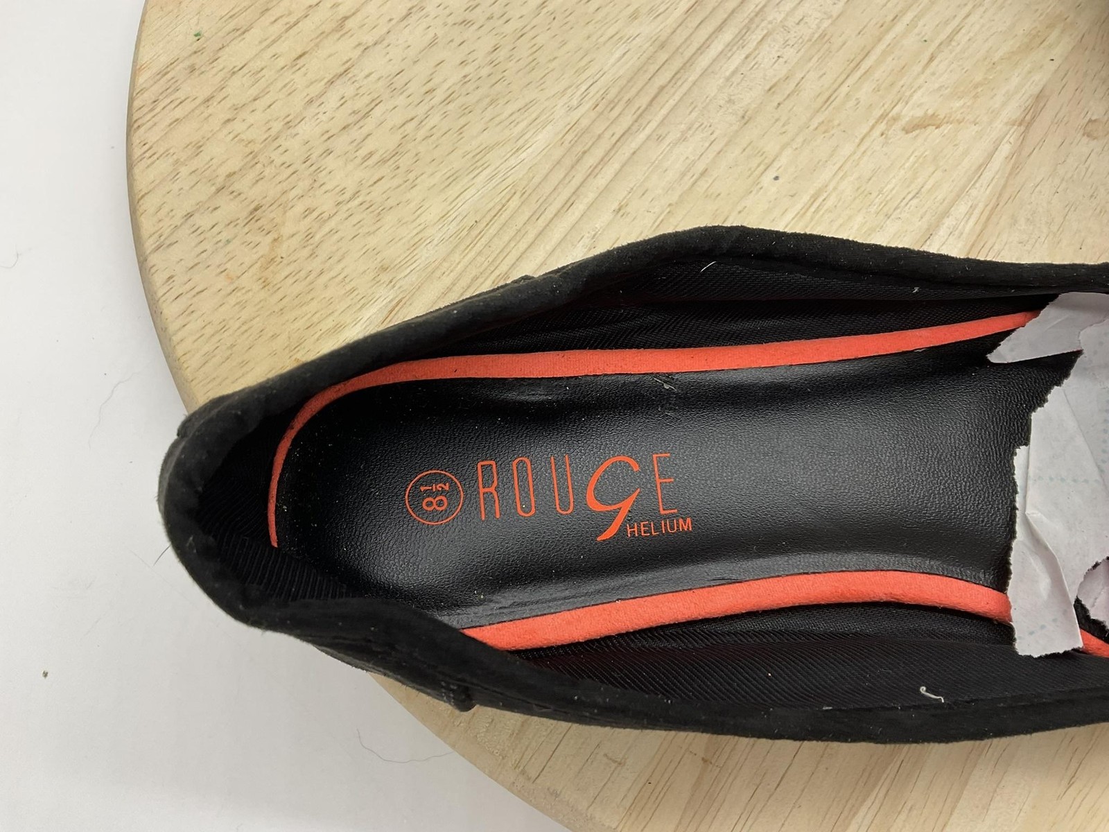 Rouge Helium Loafer Shoes Womens Size 7.5 Black Coral Colorblock Pointed Toe