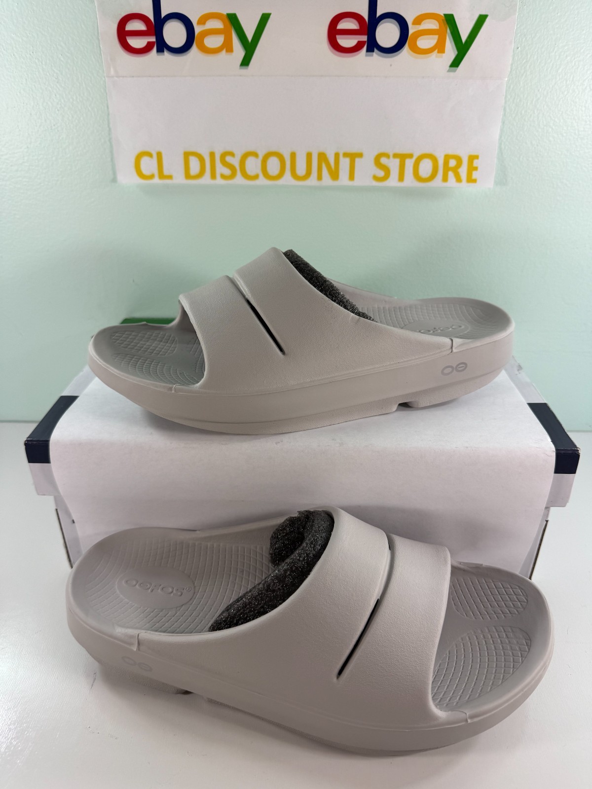 Oofos Unisex OOahh Slide Sandal 1100 Moonstone – FREESHIP