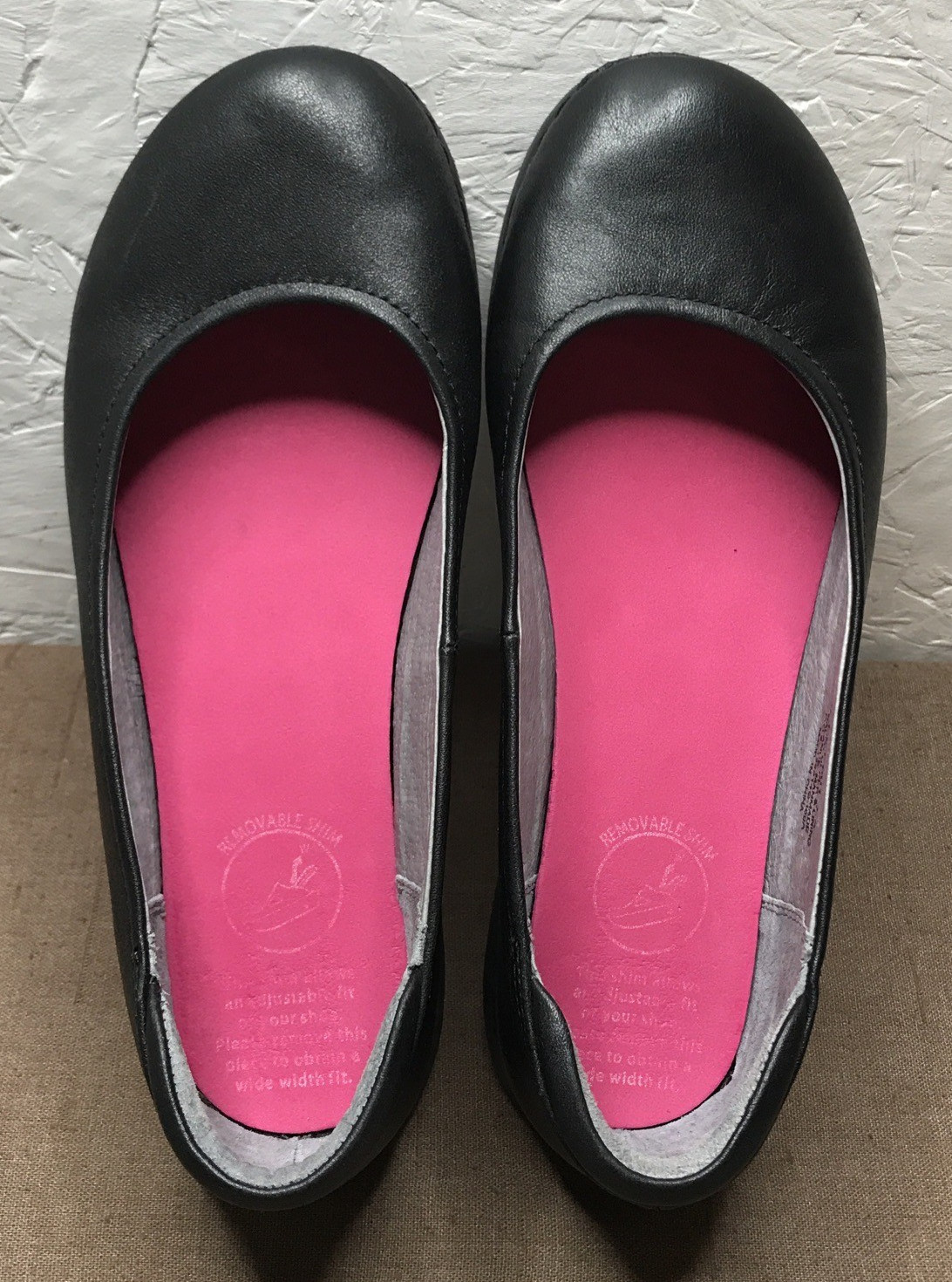 *See Description Alegria Petal Women’s Ballet Flats Black Leather Shoes Size 7.5