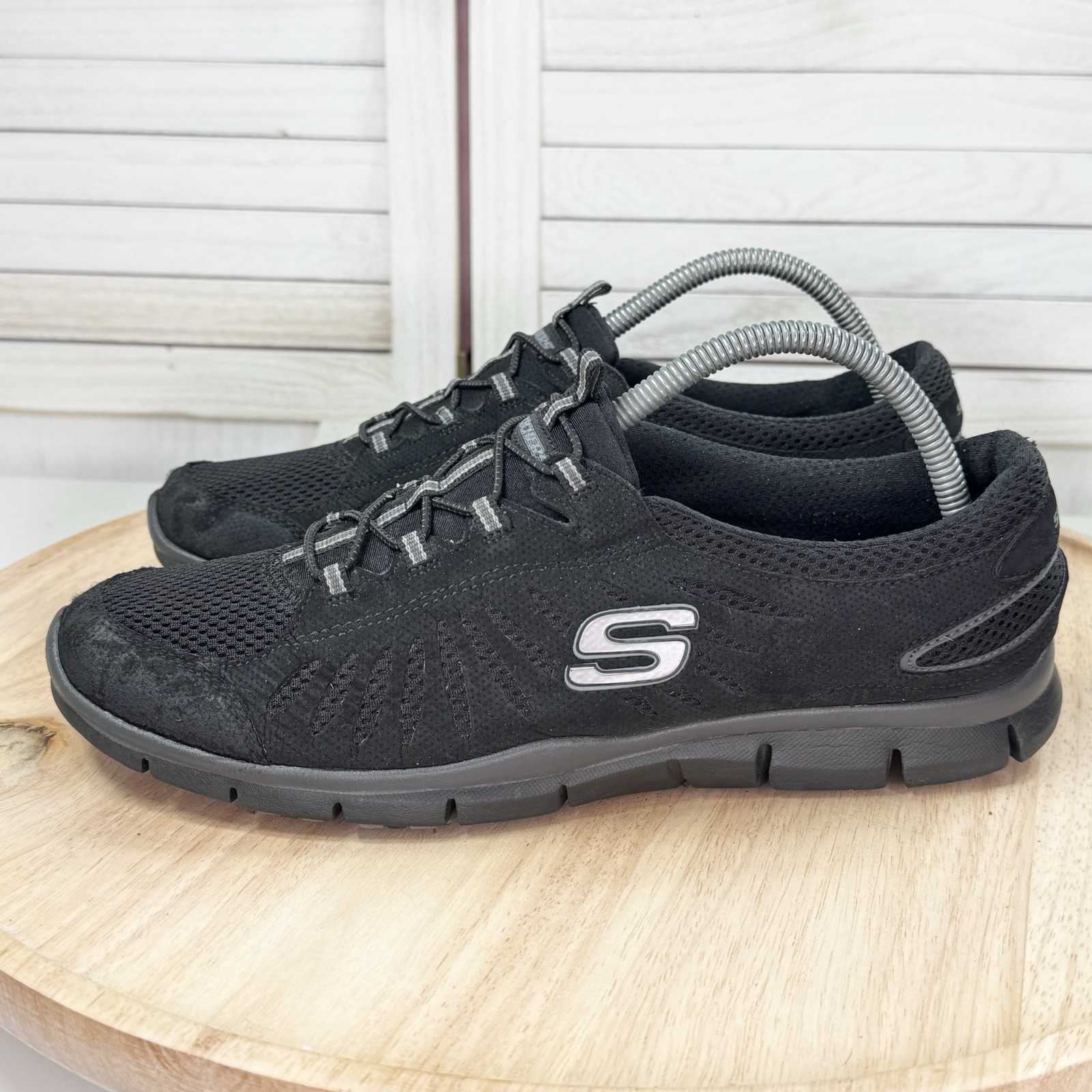 Skechers Gratis In Motion Slip On Sneakers Black Womens 11 Casual Workwear