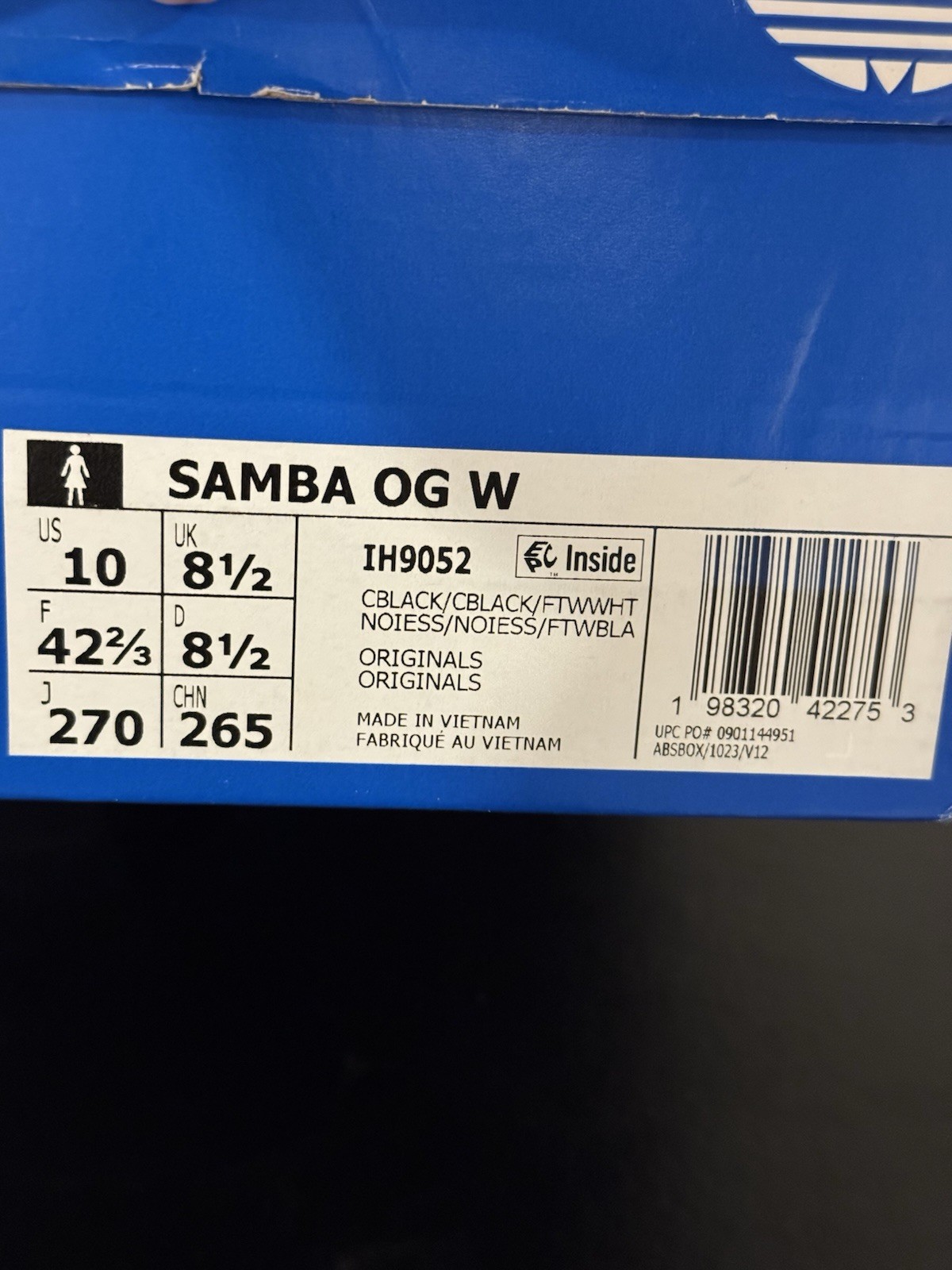 Size 10 – adidas Samba OG Black Silver Rhinestones W