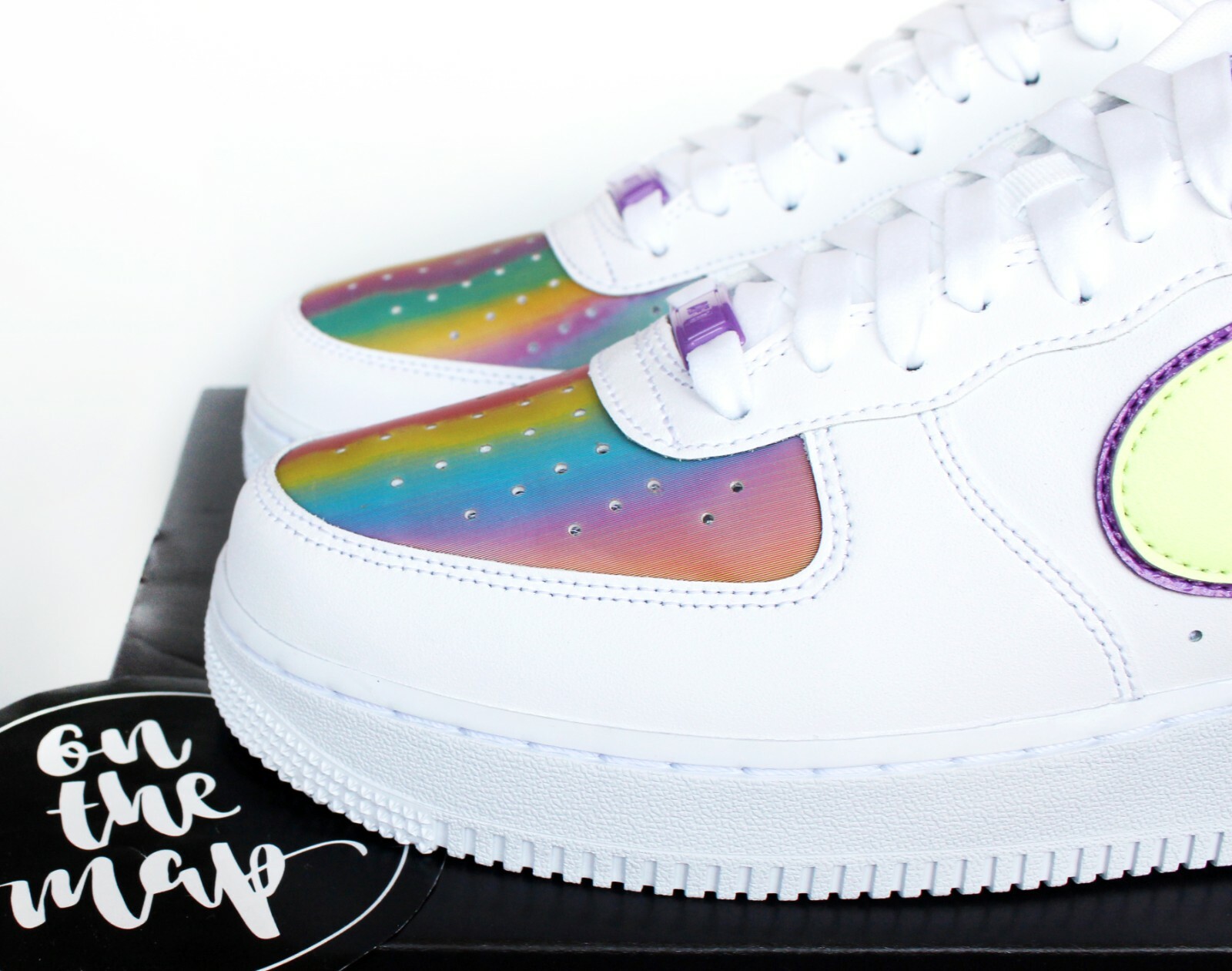 Nike Air Force 1 Easter 2020 AF1 Rainbow White UK 2 3 5 6 7 8 US CW0367-100 New