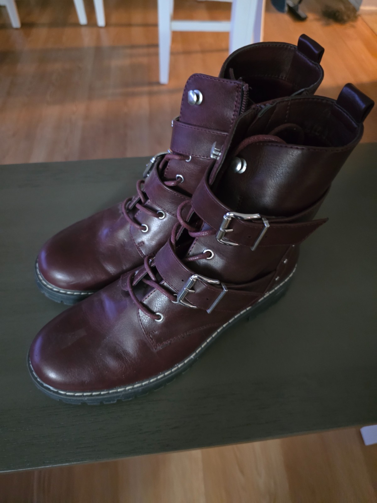 Cute red/brown boots. Never worn! SO brand 9.5 in US sizes womens.
