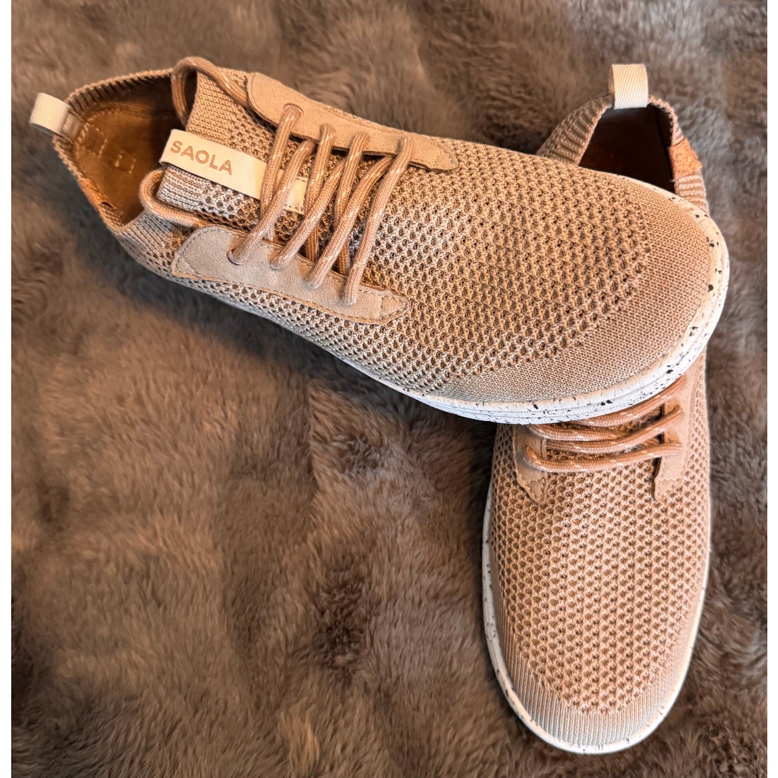 Saola Women’s Mindo Tan Tennis Shoes Women’s Size 9 Recycled Materials Lace Up