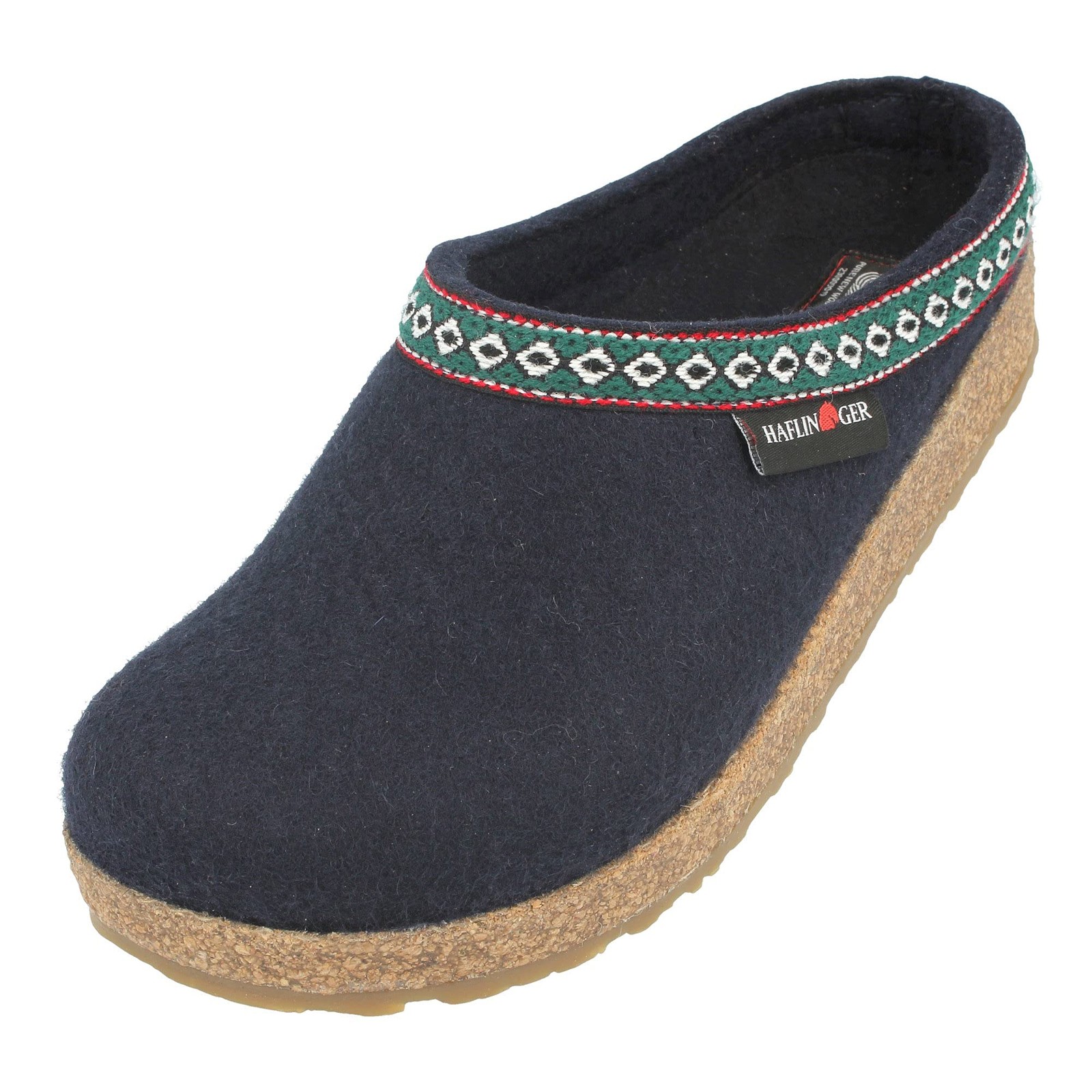 HAFLINGER GZ Classic Grizzly Wool Clog Navy 41 Womens 10 Mens 8 Comfort