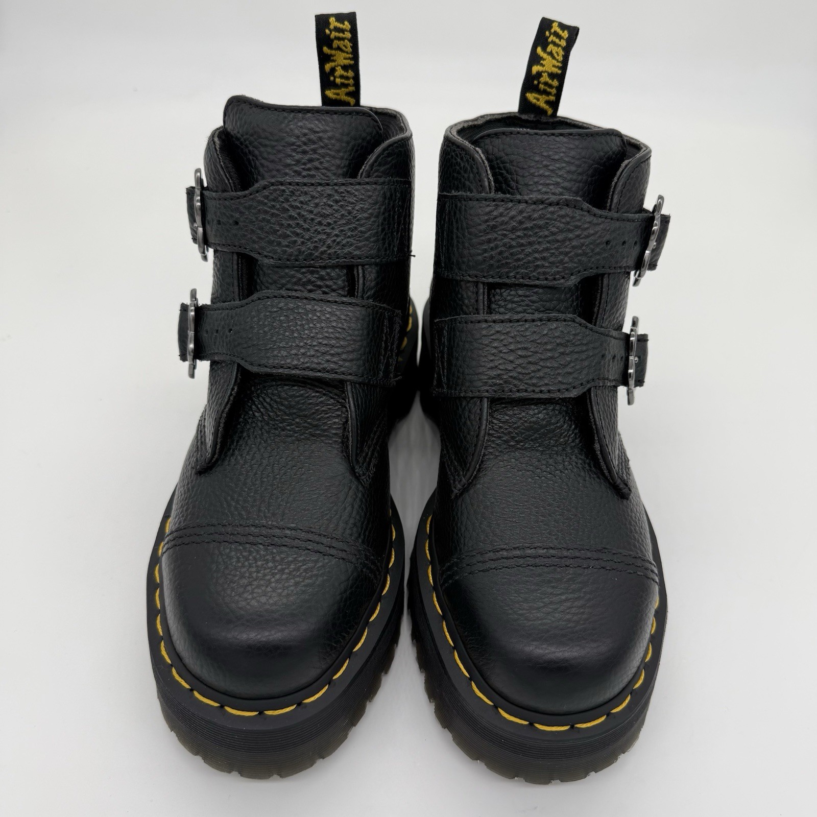 Doc Dr. Martens Devon FLWR Boots Quad Retro New W/O Box Leather LA004 Platform 9