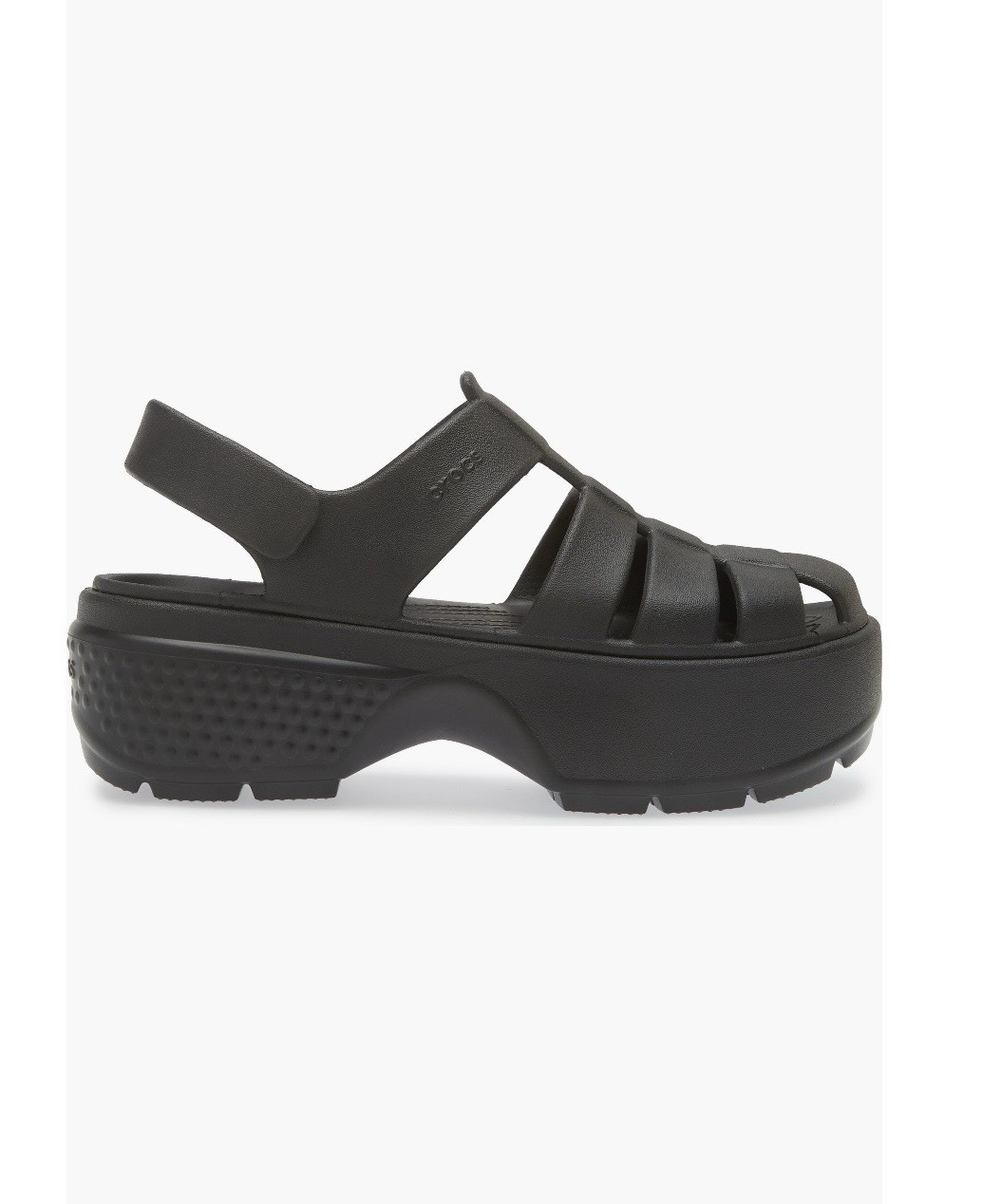 New CROCS Stomp Womens Fisherman Sandals W7/M5 Black