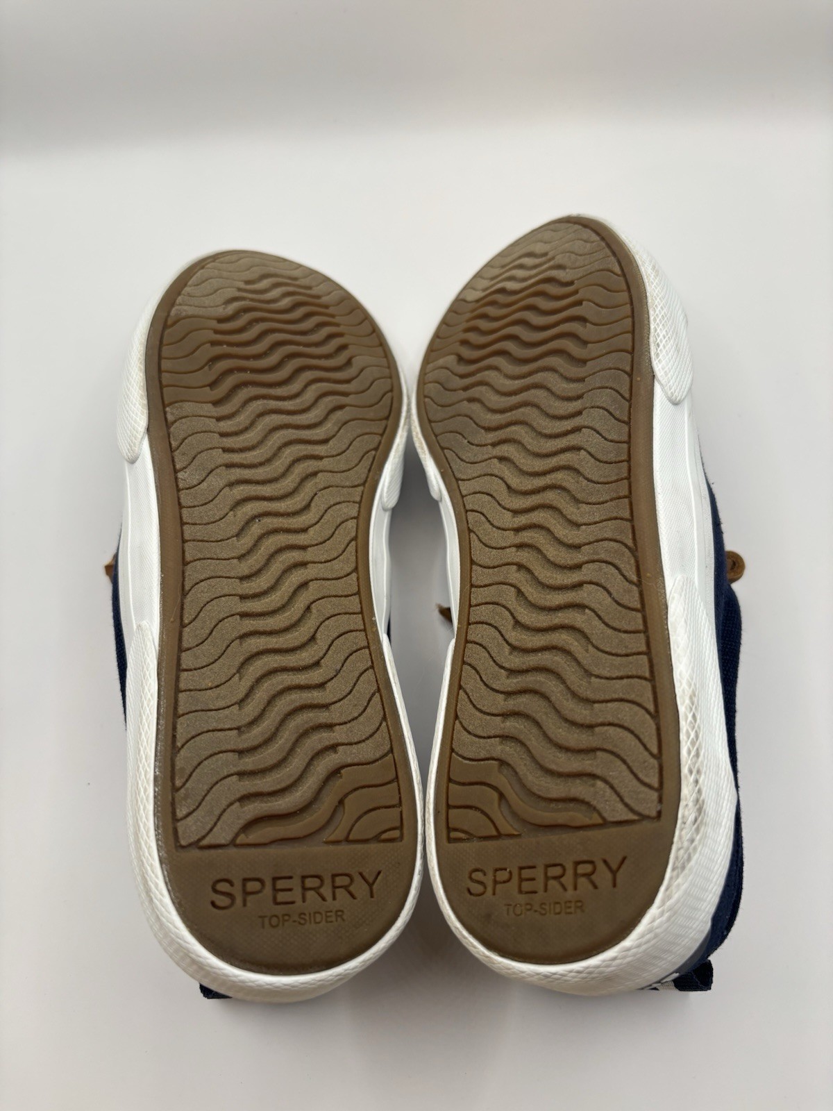 Sperry Crest Vibe Navy Linen Slip-On Barrel-Tied Lacing Women’s Sneakers Sz 6