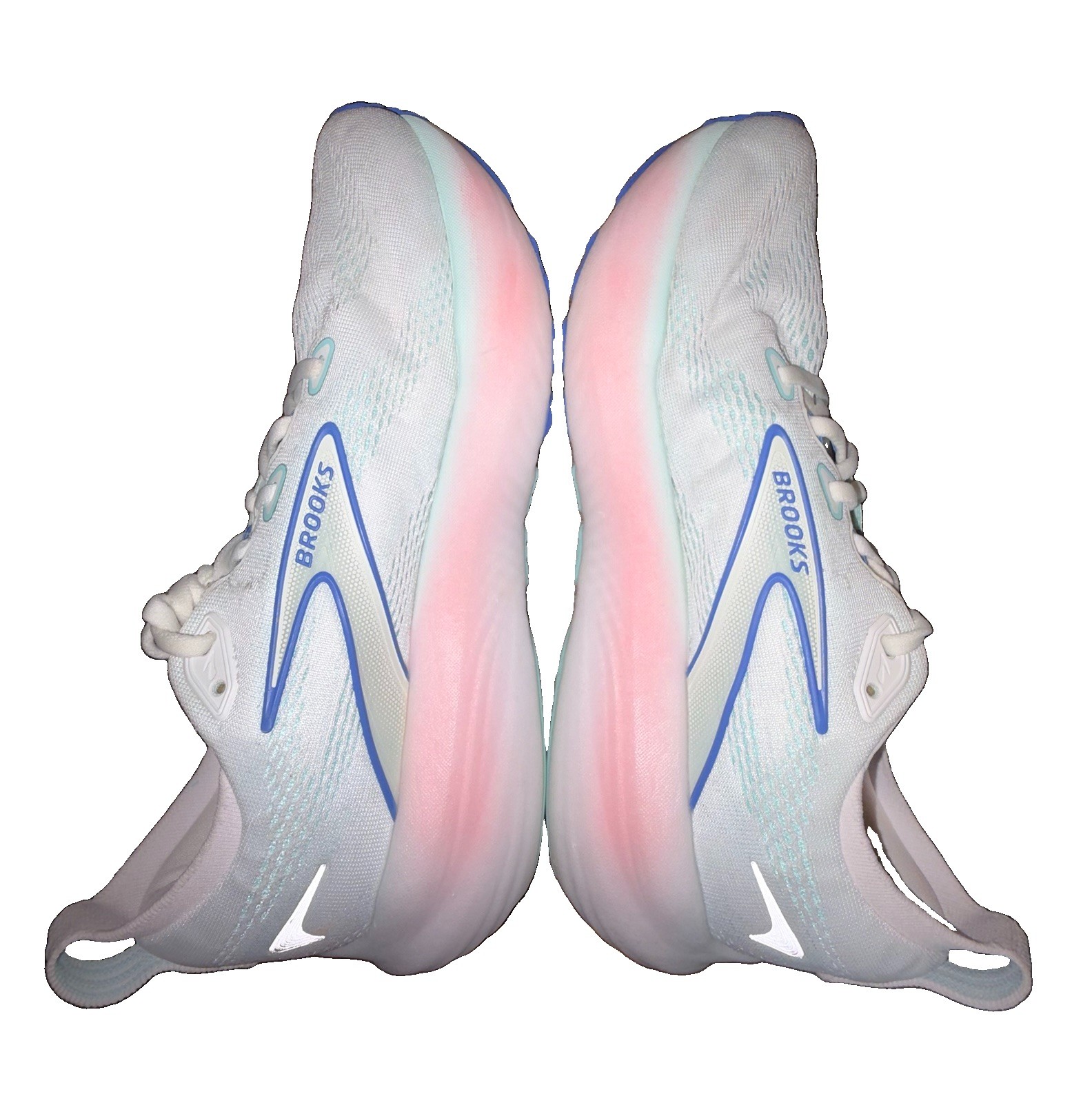 Brooks Glycerin 22 Women’s White Blue Pink Mesh Running 1204341B110