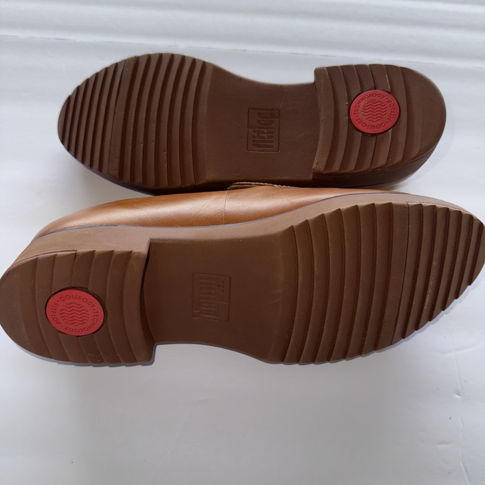 Fiftlop Women’s Brown Size 8 Leather Slipons Shoes Made In Indonesia