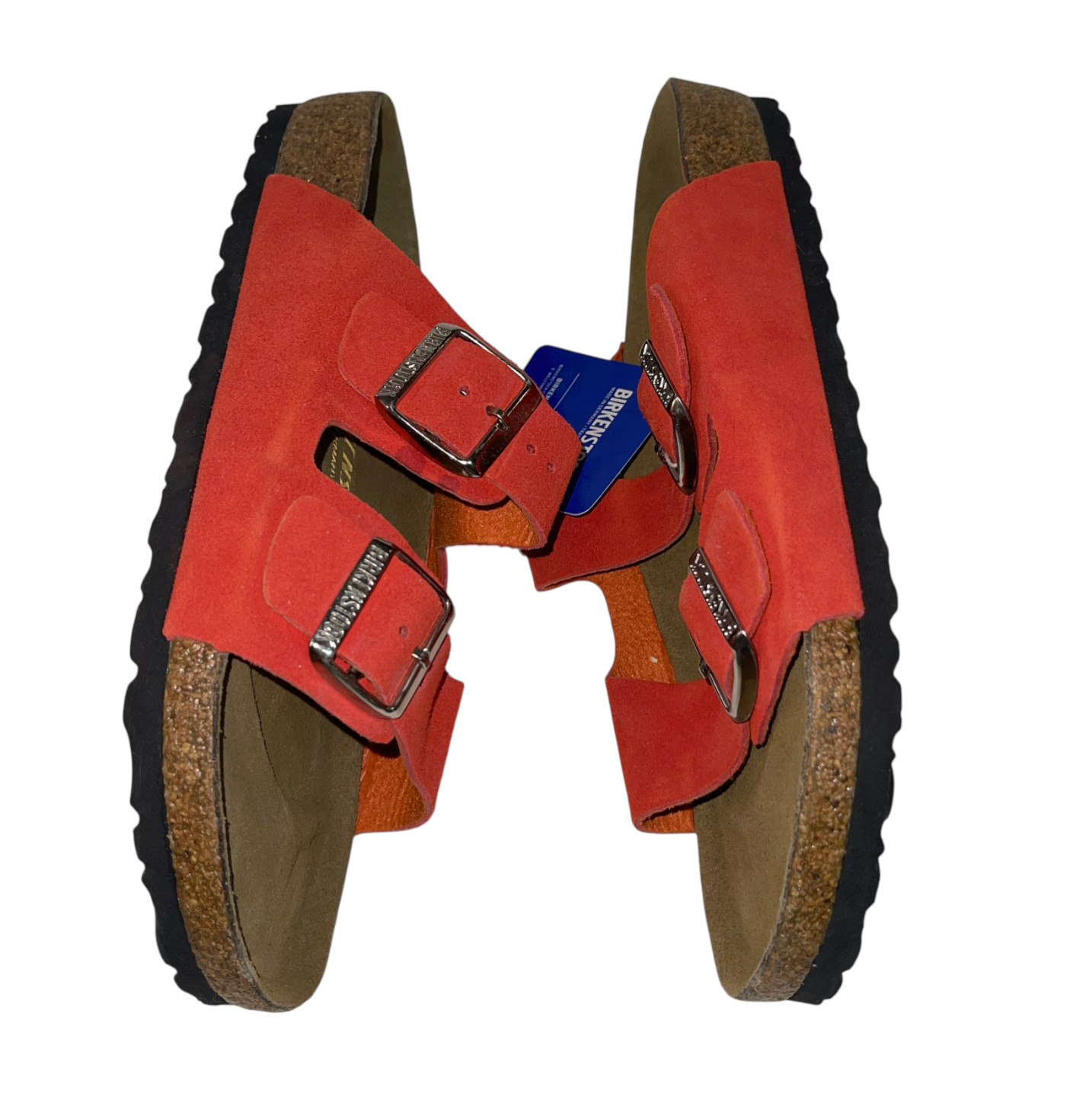 Birkenstock Arizona Birko-Flor Sandals Regular Wide Fit Sz 41 Women’s 10 Orange