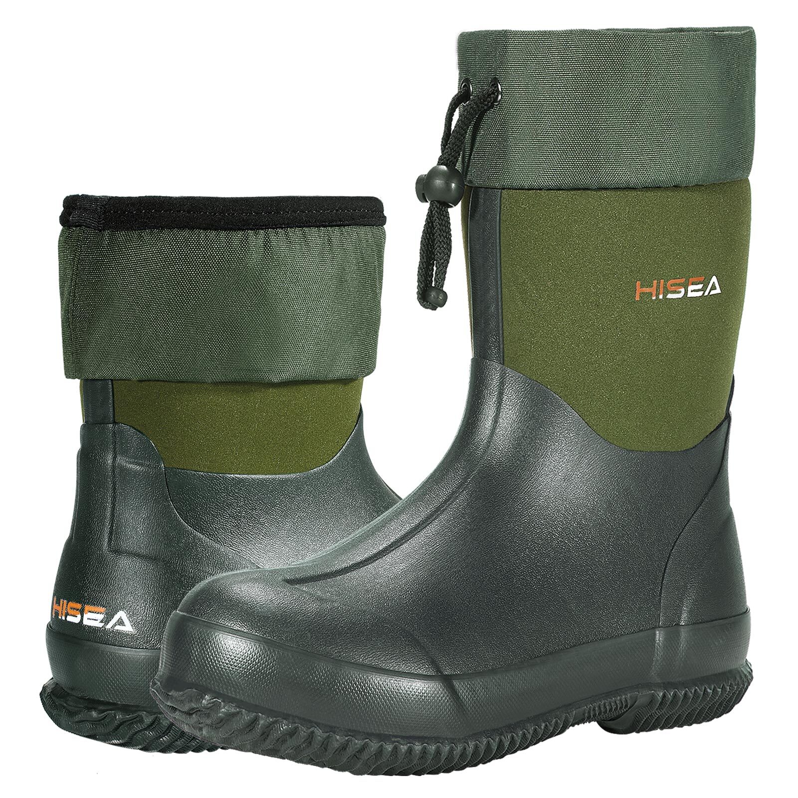 HISEA Women Garden Boots Ankle Neoprene Rubber Muck Mud Chore Working Rain Boots