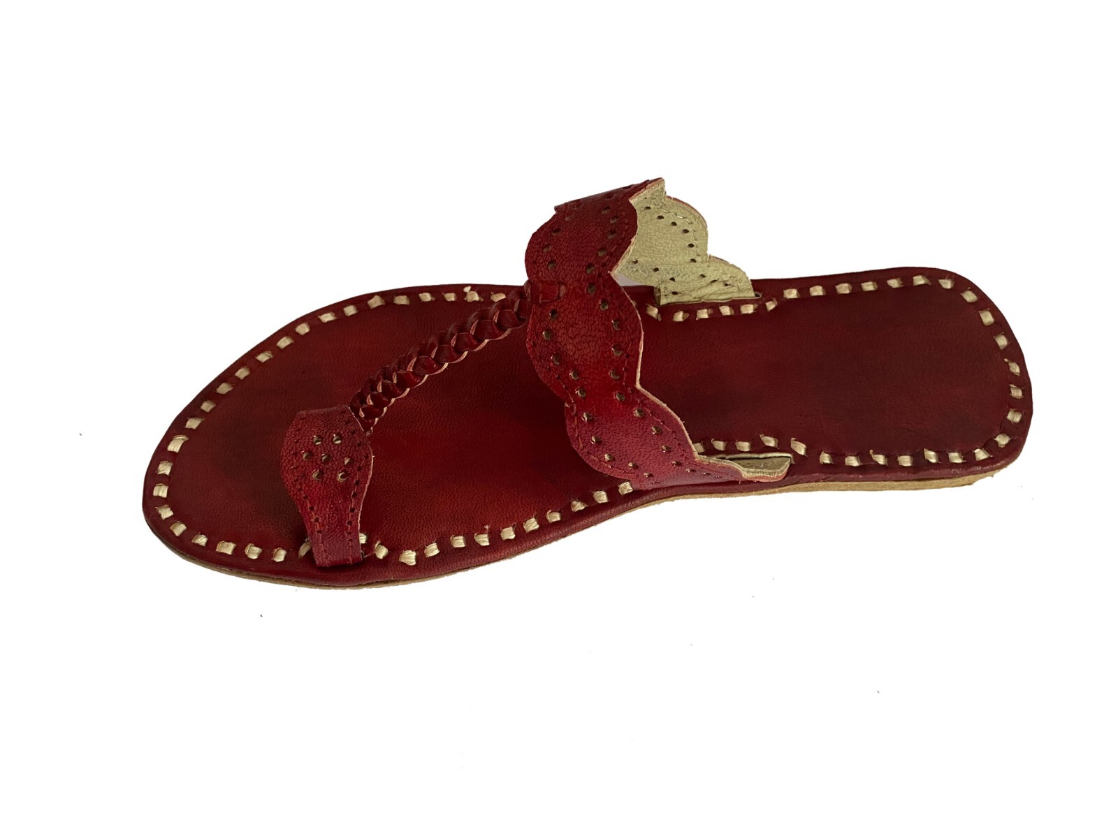 Womens Genuine Brown Leather Daily Wear Casual Dress Sandals Slippers Girls Shoe
