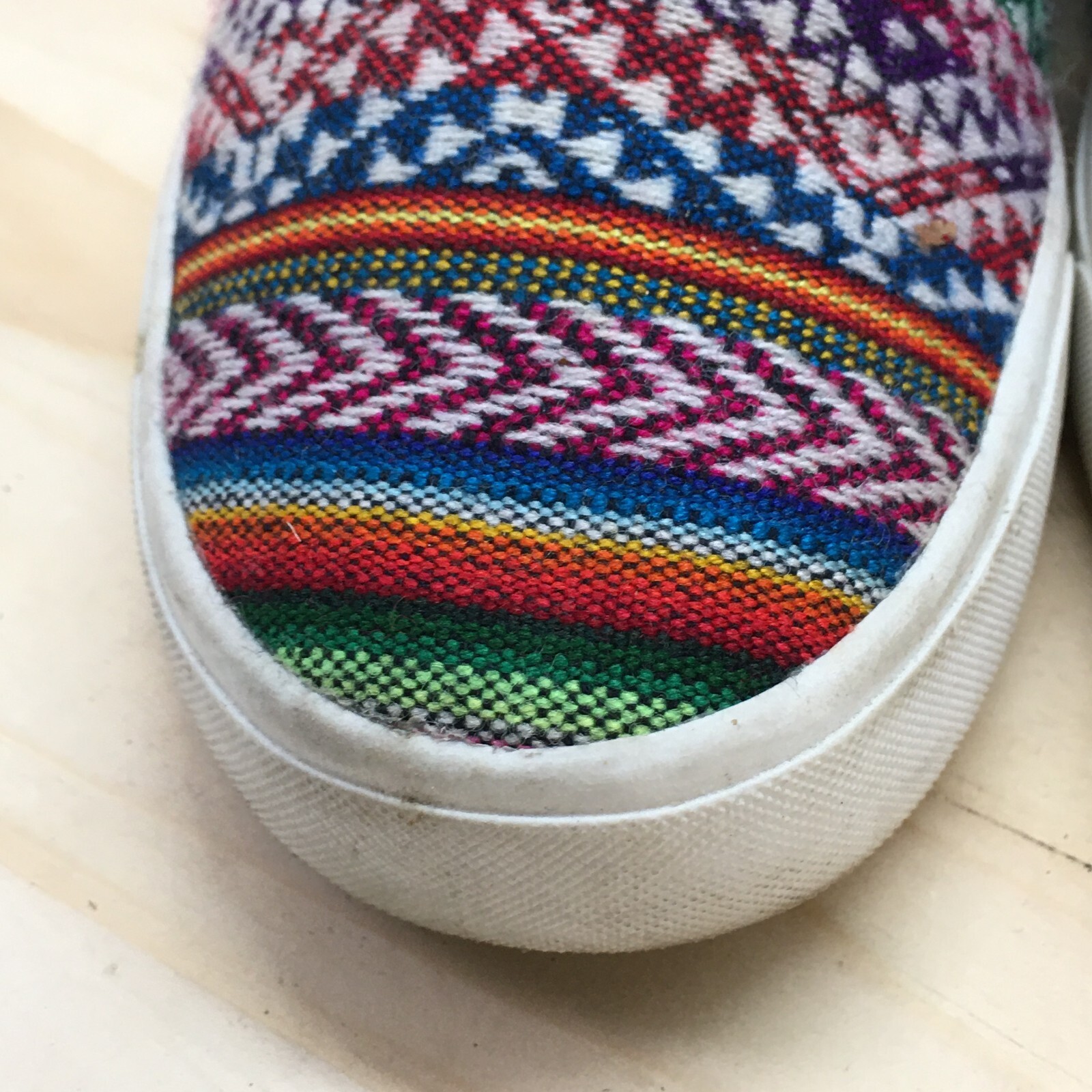 Toucans Shoes Mens 4 Womens 6 Inca Print Casual Slip On Loafer Flats Multicolor