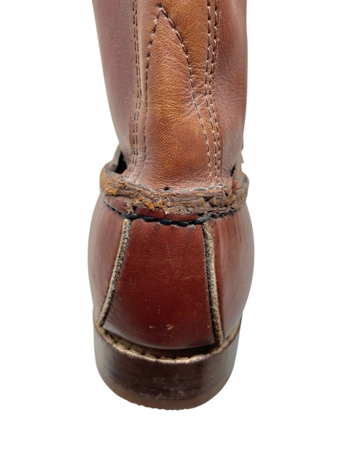 VTG Gokeys Botte Sauvage Tall Leather Boots Outdoor Hunting Riding Size 350