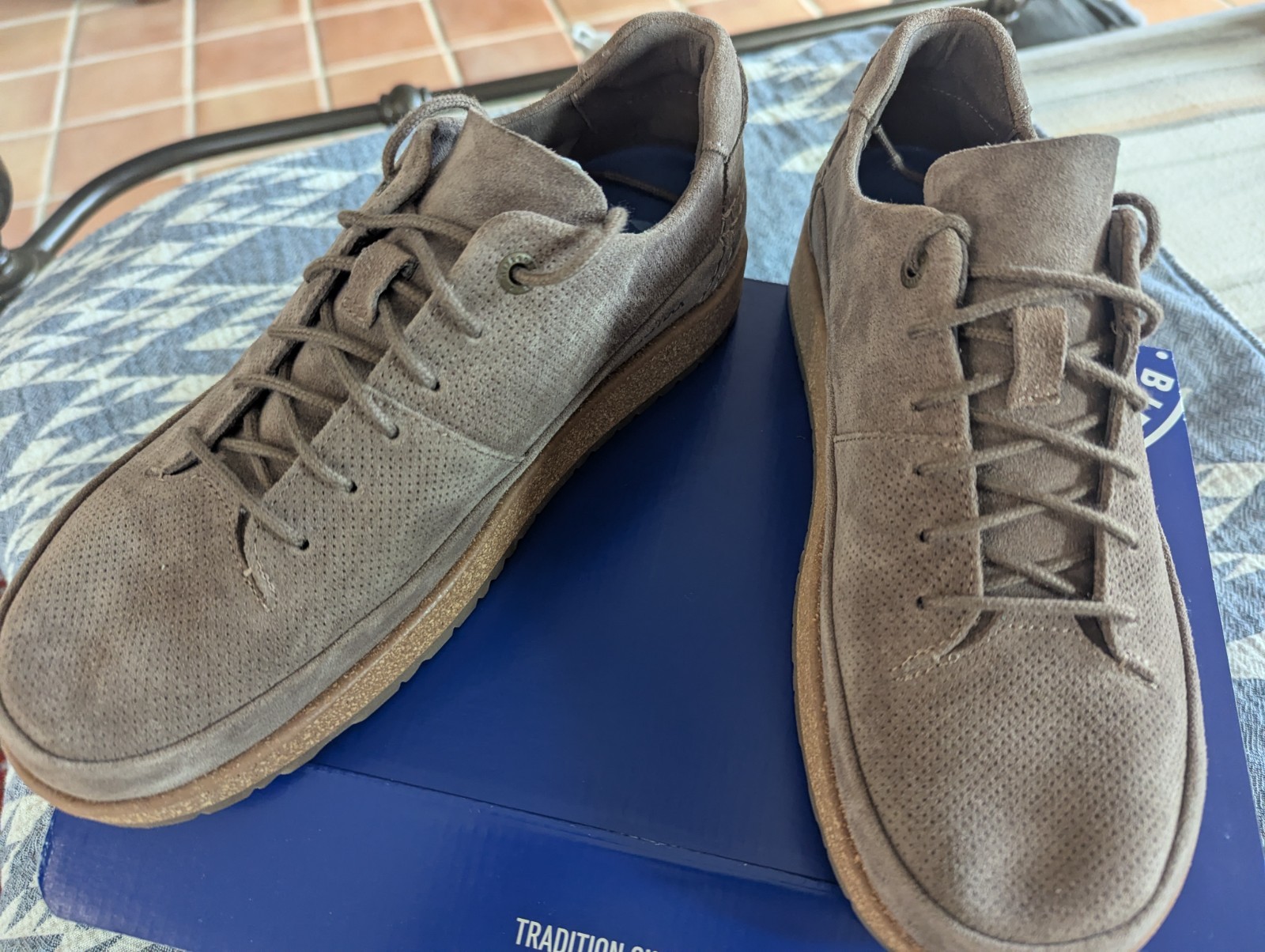 Birkenstock Honnef Light Suede Gray Taupe W9-9.5, M 7-7.5, EU40, medium/narrow