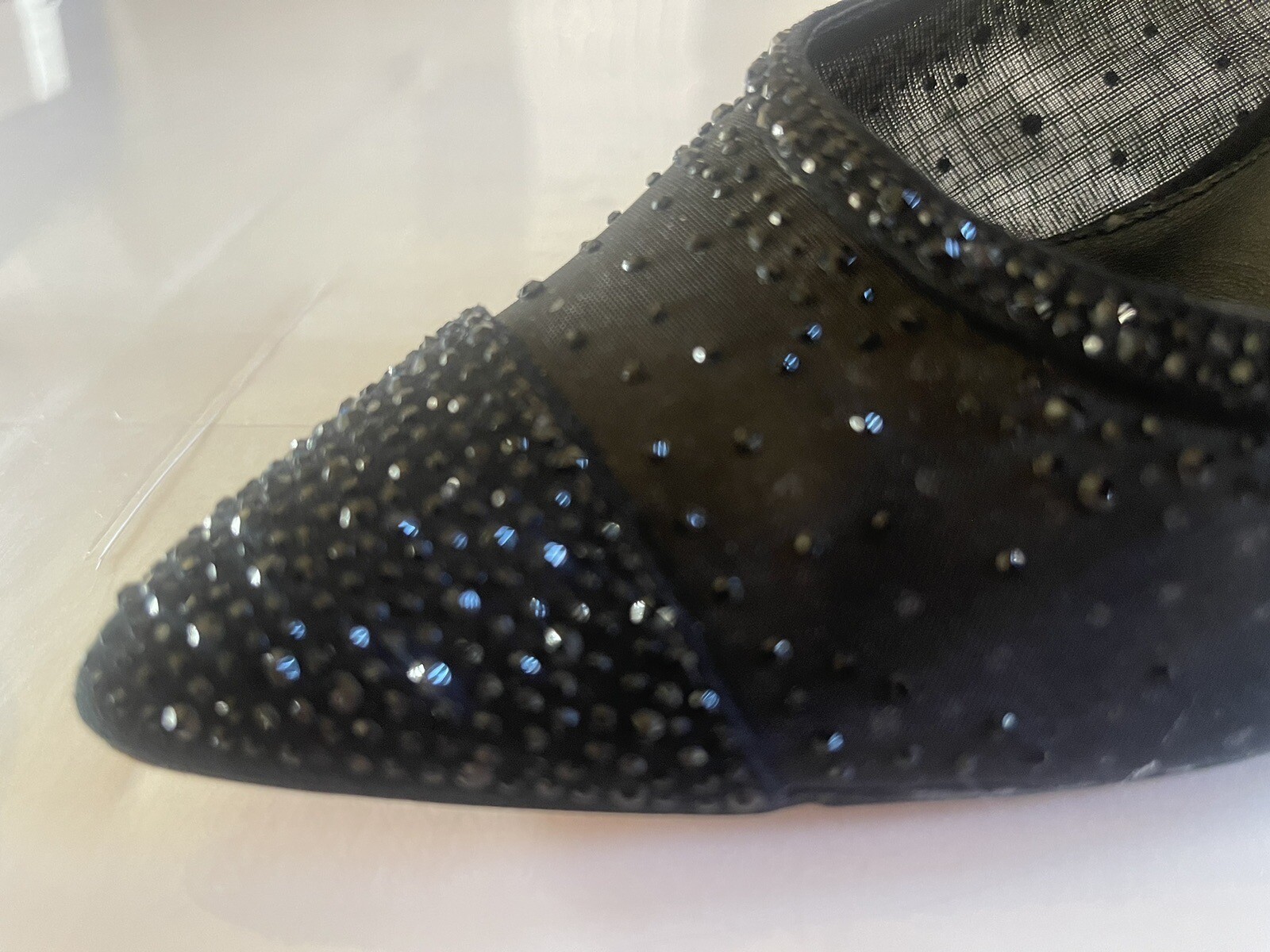 Antonio Melani MARINNA Black Crystals Covered Evening Formal High Heels Sz 8M