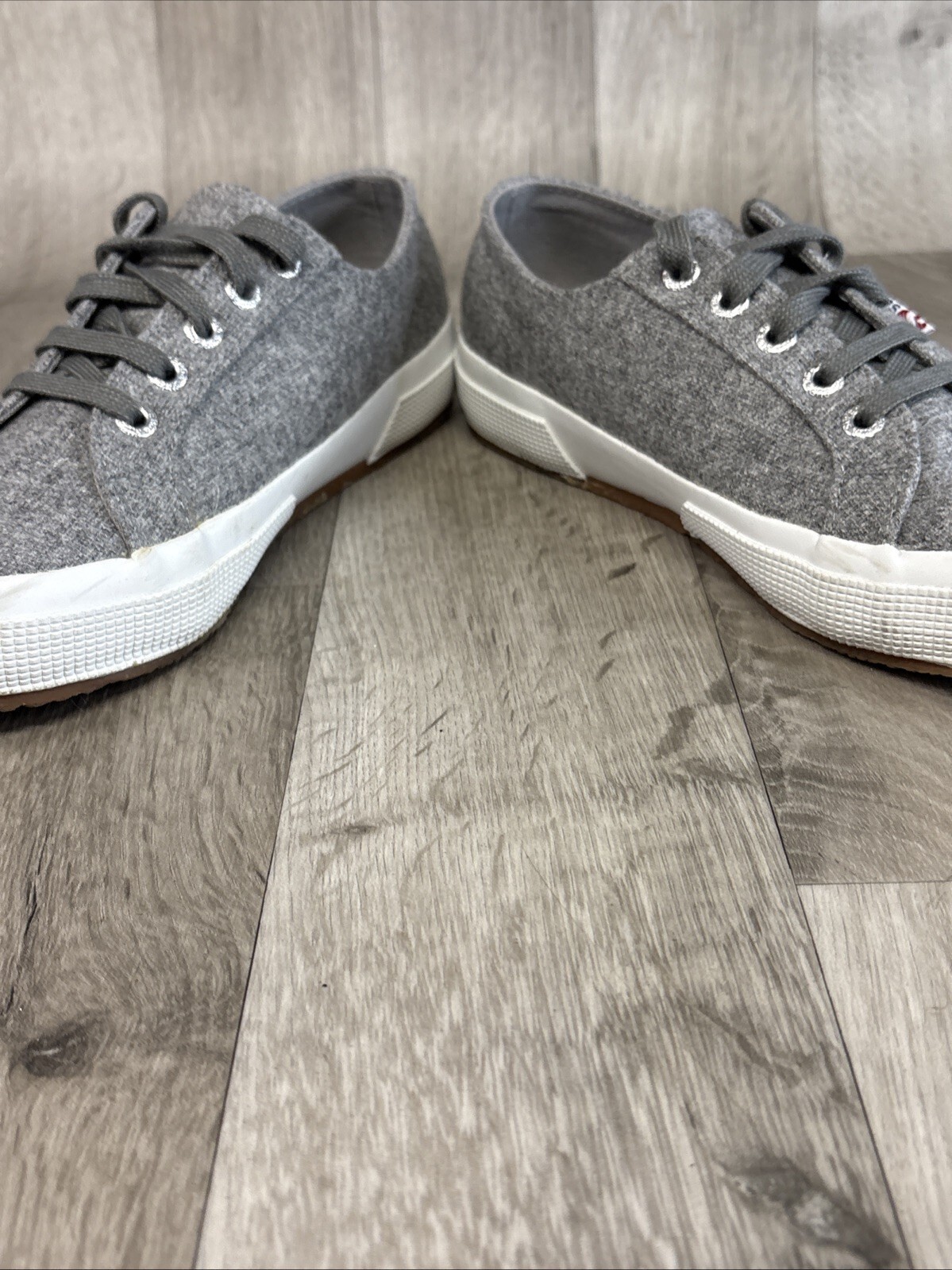 Superga Sneakers Wool Blend Low Top Casual Walking Women’s 6 Gray Rubber Soles