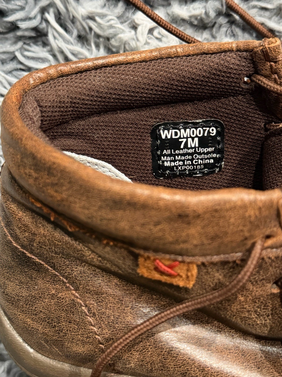 Twisted x Chukka Women’s Driving Moc Size 7, Brown Leather Western Cute Design