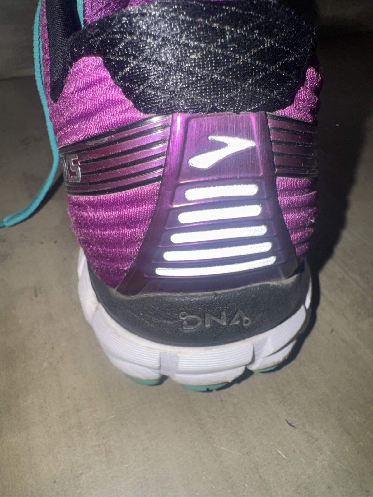 Brooks Ghost 9 Women Running Shoes Black Purple Teal Size 10(See Detail)