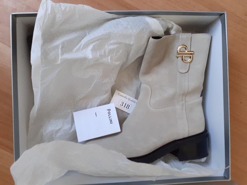 Women Pollini Boots Grey Suede 37.5