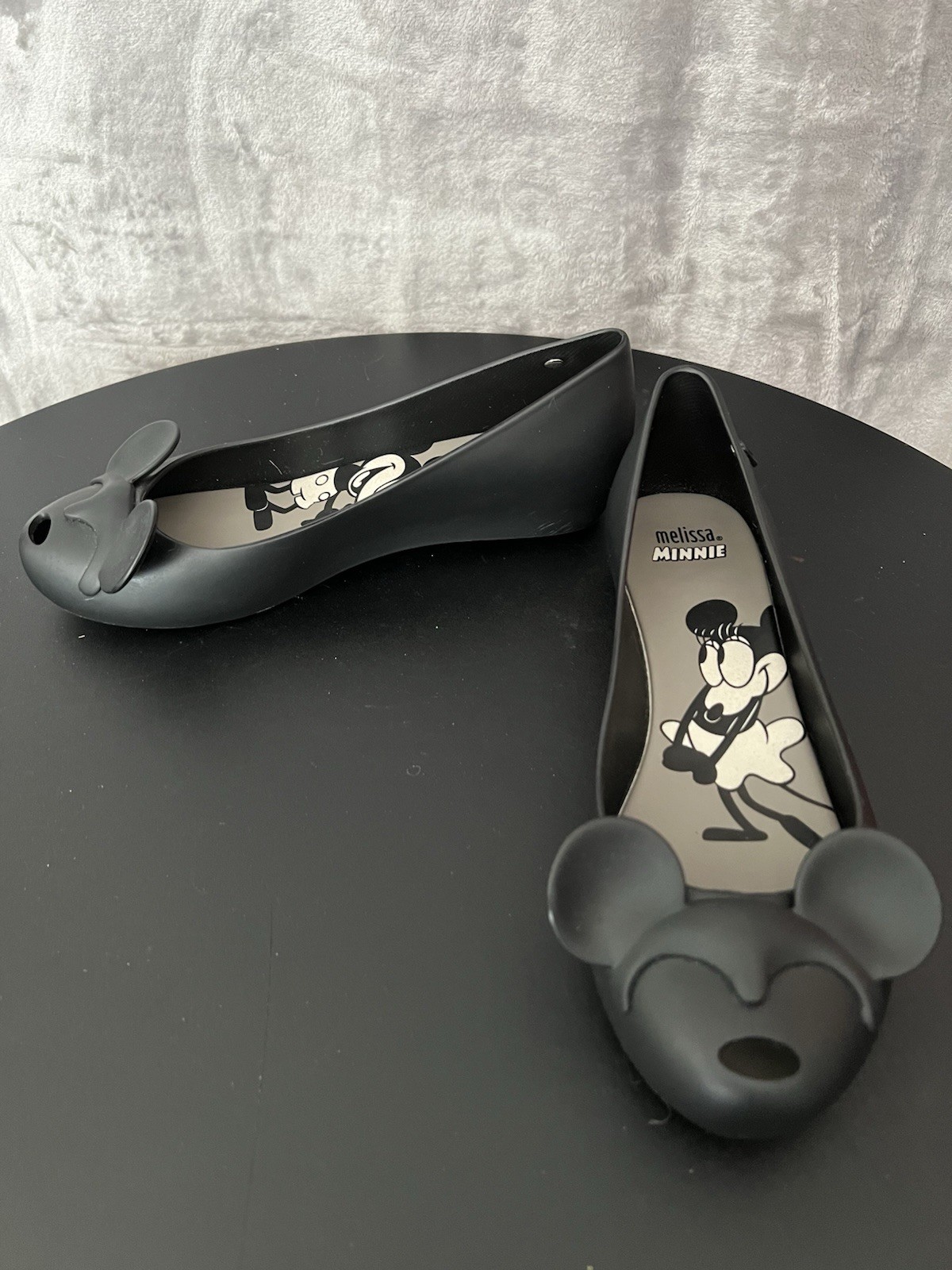 Melissa x Disney Minnie Mouse Ultragirl III Flats Black USA 8 Box Shoe Bags