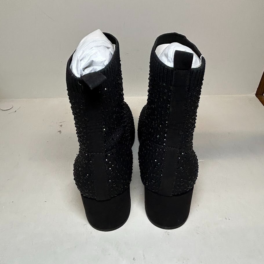 Kenneth Cole Womens 8.5 M Black Rida Stretch Jewel Ankle Booties NIB OA5