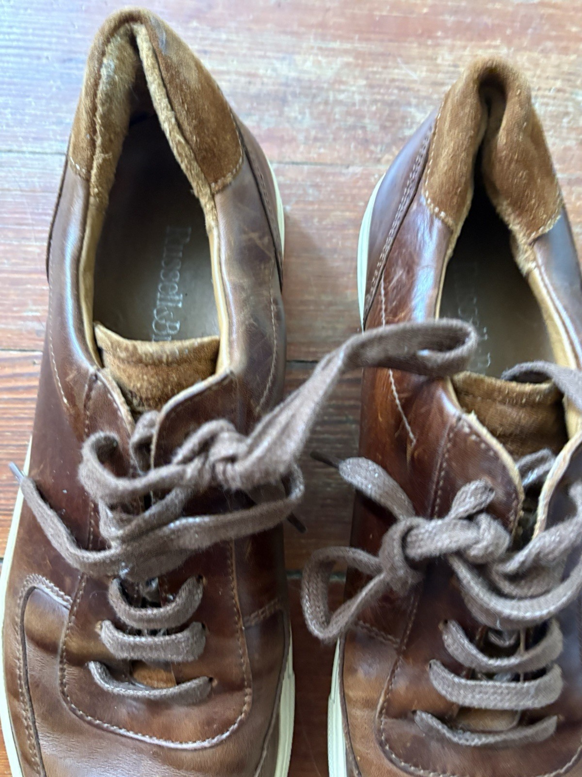 Russell And Bromley Women’s Dress Sneakers Brown Leather Size 41 EU 10 US