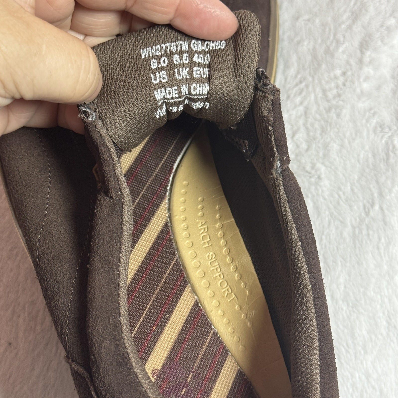 KEDS Womens Expresso Brown Suede Zip Top Shoes Slip On Size 9 Arch Support