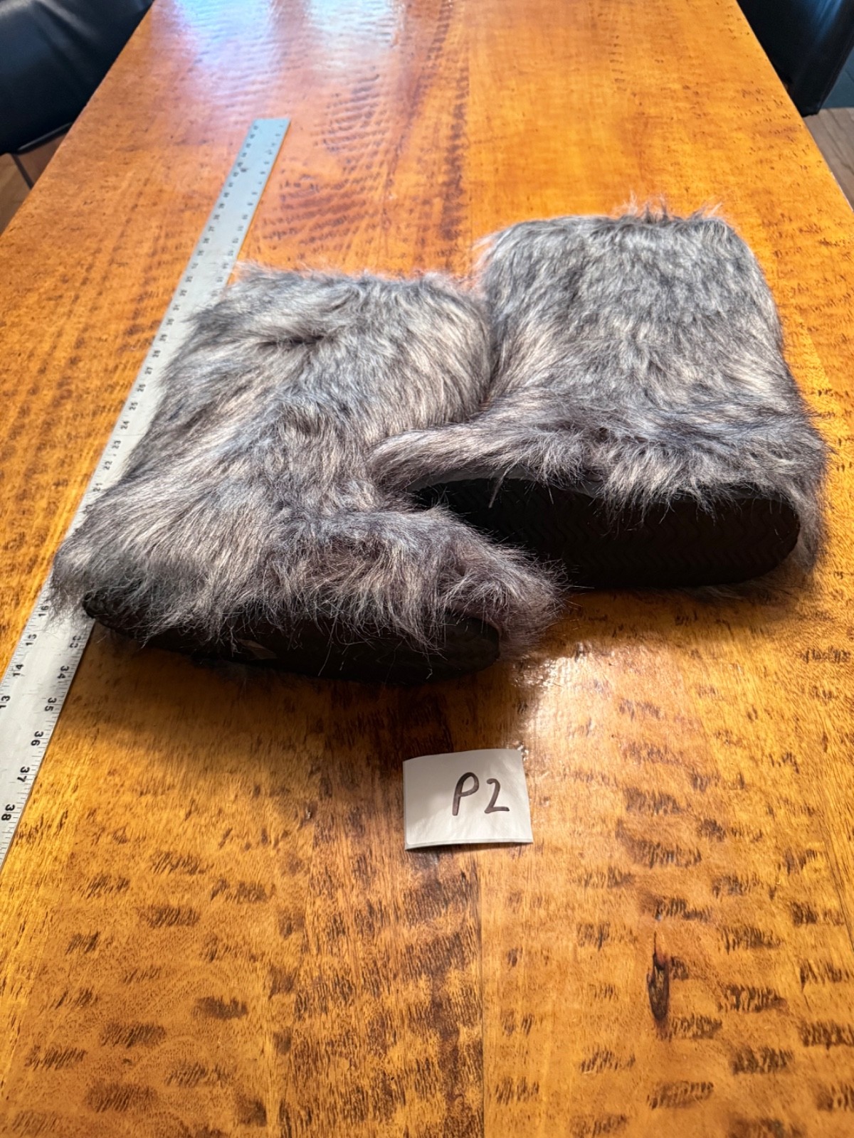 Valpeak Womens Faux Fur Boot Fluffy Long Furry Boots Size 8 p2