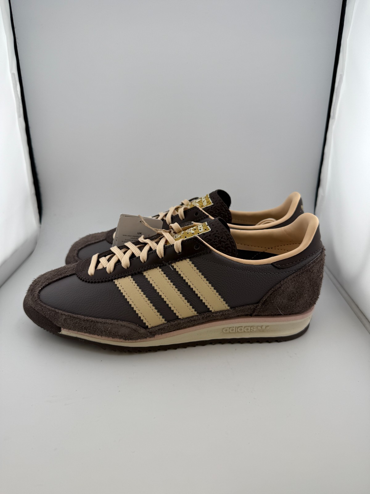 WORN adidas SL 72 OG Charcoal Crystal Sand Brown IF1937 Size 8W NO BOX