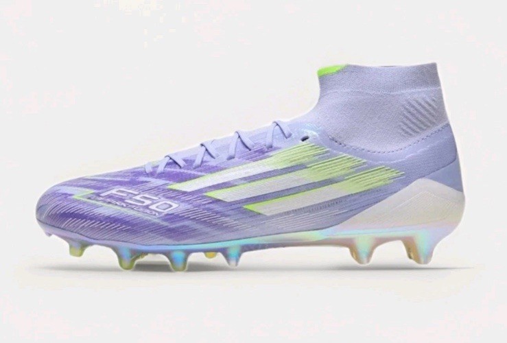 Adidas F50 Sparkfusion Elite Mid FG AG Soccer Cleats Purple Neon Size 11.5