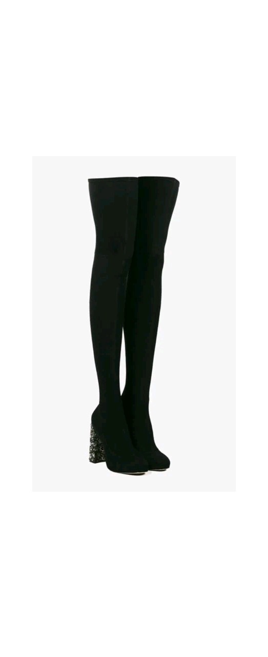 Sophia Webster Kendra Over The Knee Black Suede Boots