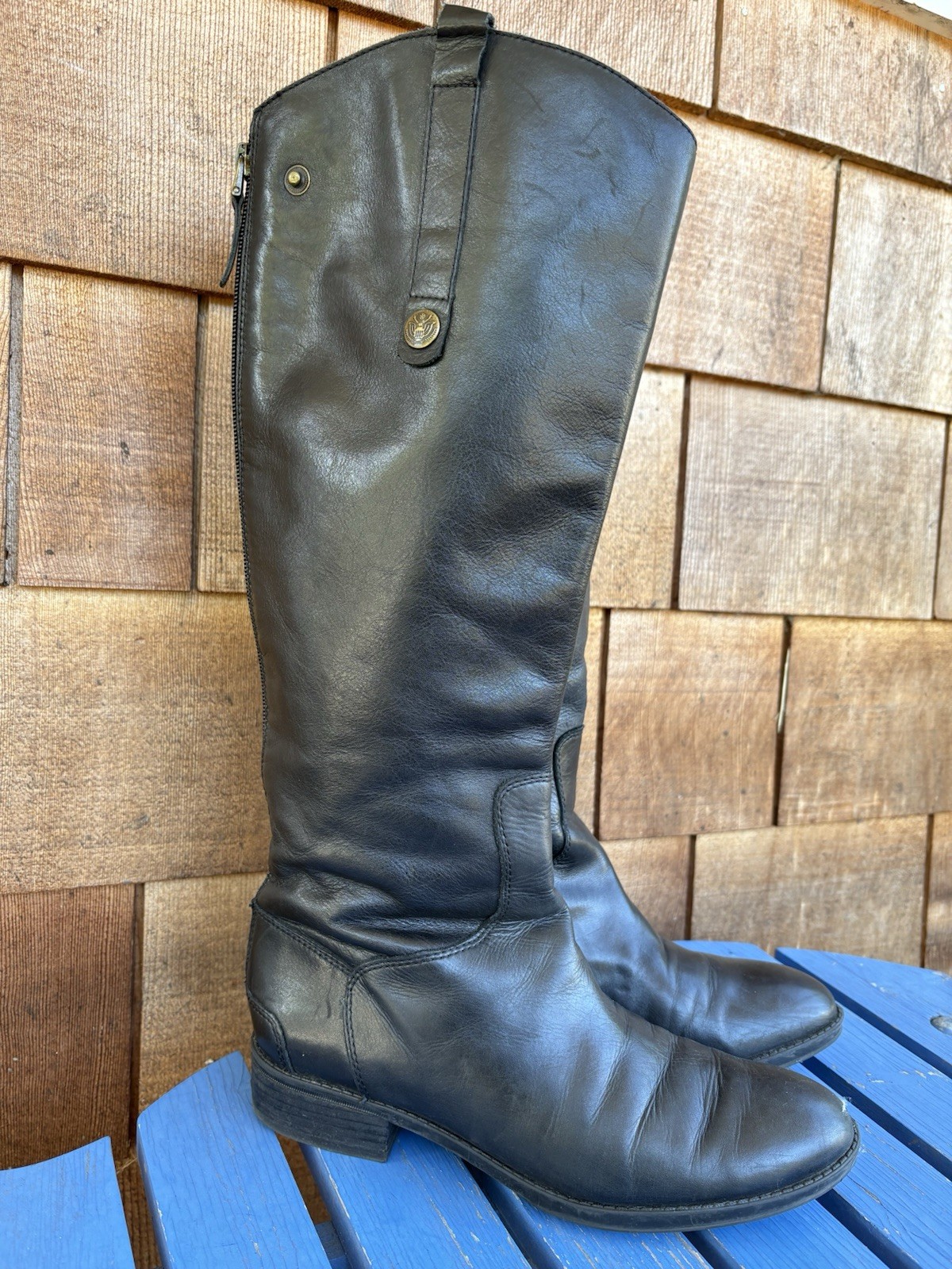 Sam Edelmon Penny Long Black Boots Women’s Size 8