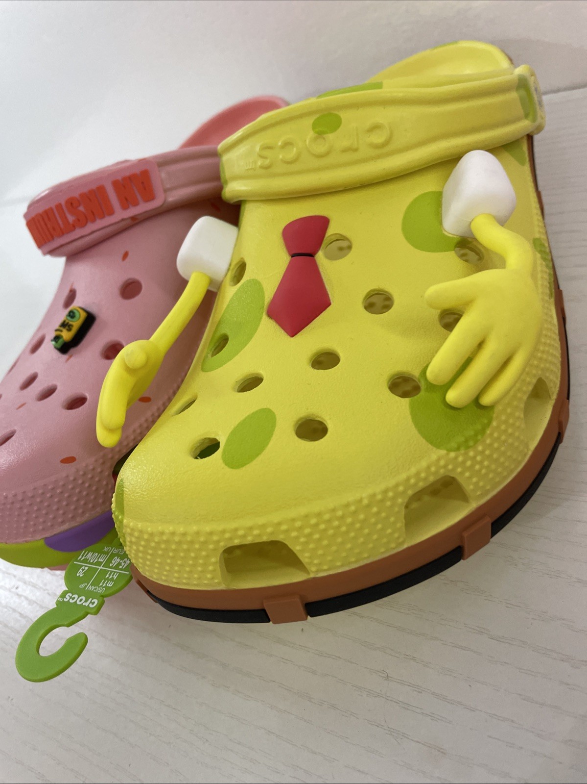 M11 Crocs SpongeBob & Patrick Clogs Shoes Unworn New With Tags Custom Pair