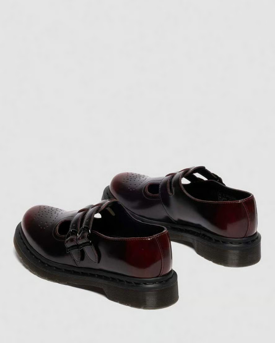 Dr. Martens 8065 Mary Jane Cherry Red Leather Women’s Shoes Multi Size NEW