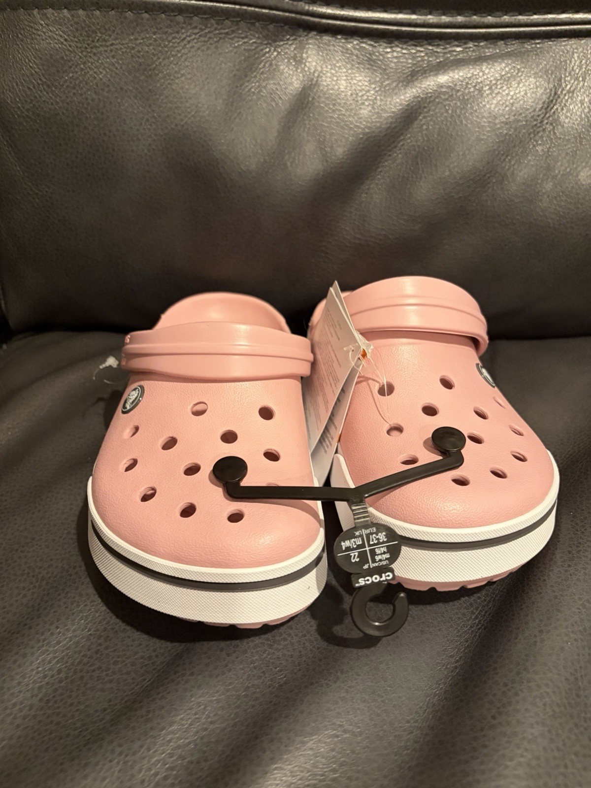 Crocs Lt Pink Women’s 6 Men’s 4 Baya Band Classic Comfort Clogg Slingback Shoes