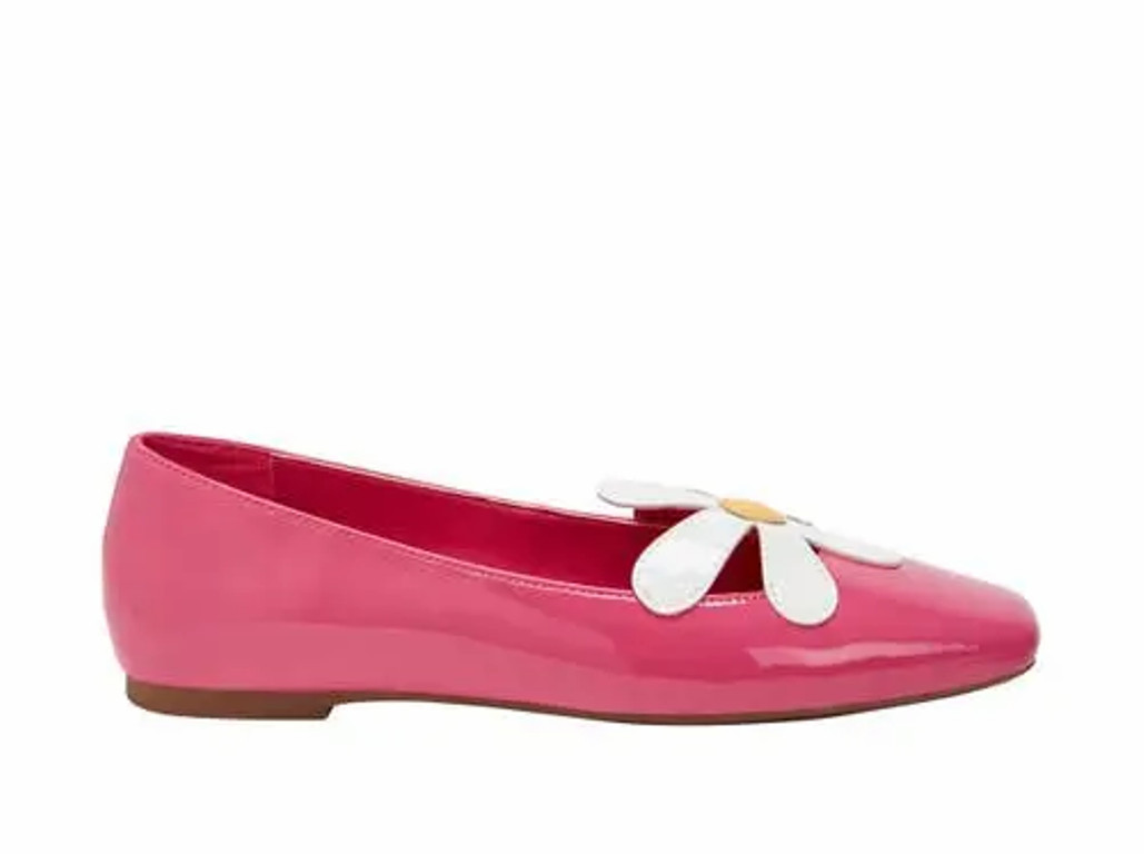 NEW KATY PERRY FUSCHIA PINK EVIE DAISY BALLET FLATS SHOES SZ 8