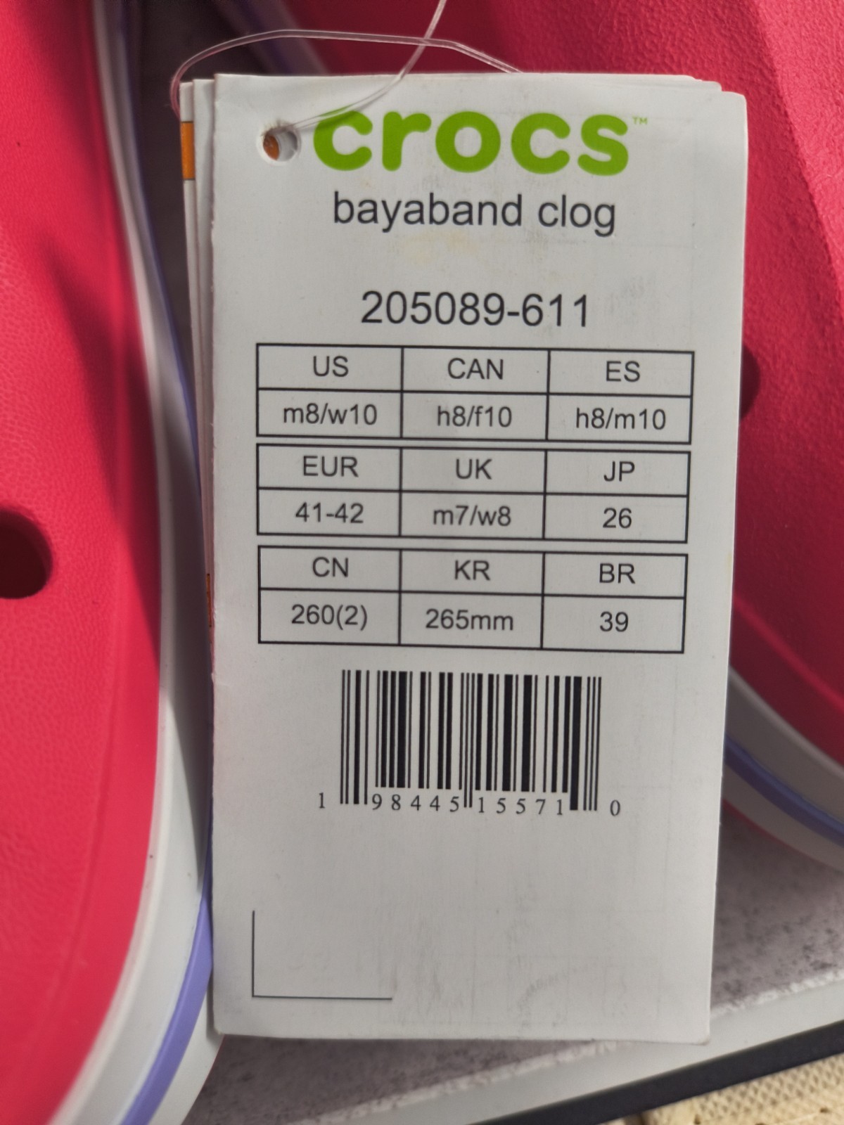 Iconic Crocs Comfort Bayaband Clog Size US 10 Women Nwt