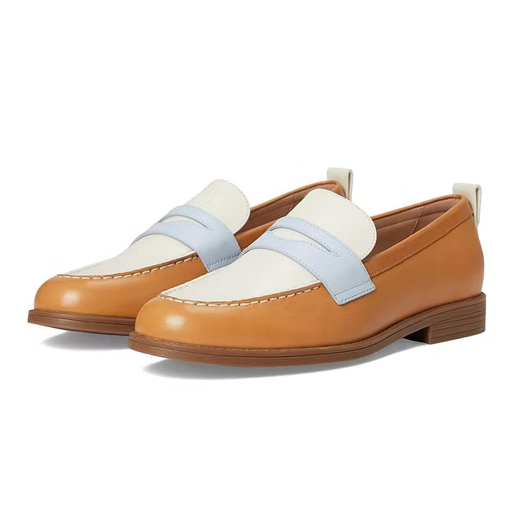 FSJ Triple Color Round Toe Office Flat Loafer Shoes Women FSJ202604093-3
